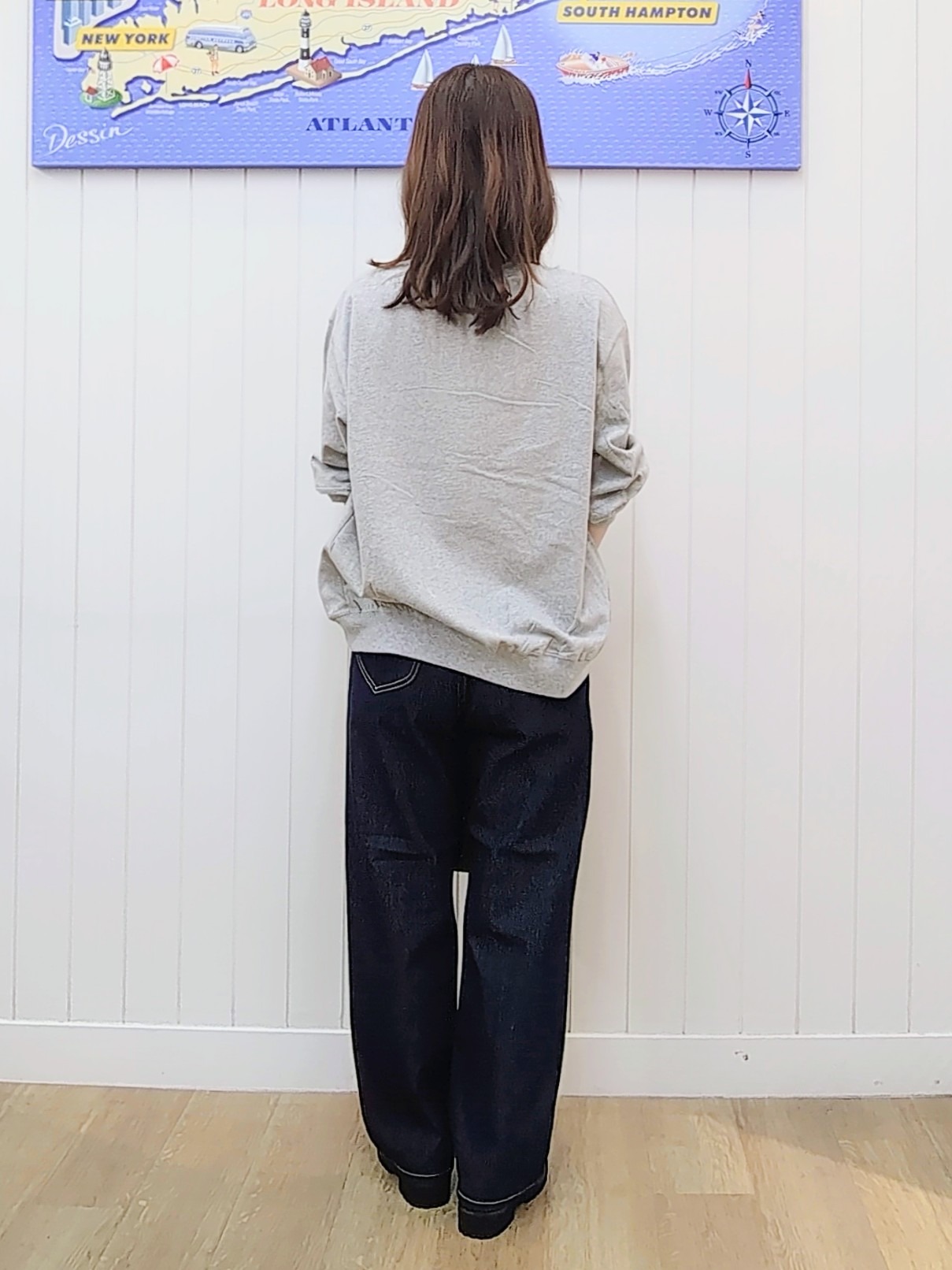 itoさんの「Dessin｜【洗える/秋羽織り】衿コーデュロイデニムジャケット」を使ったコーディネート