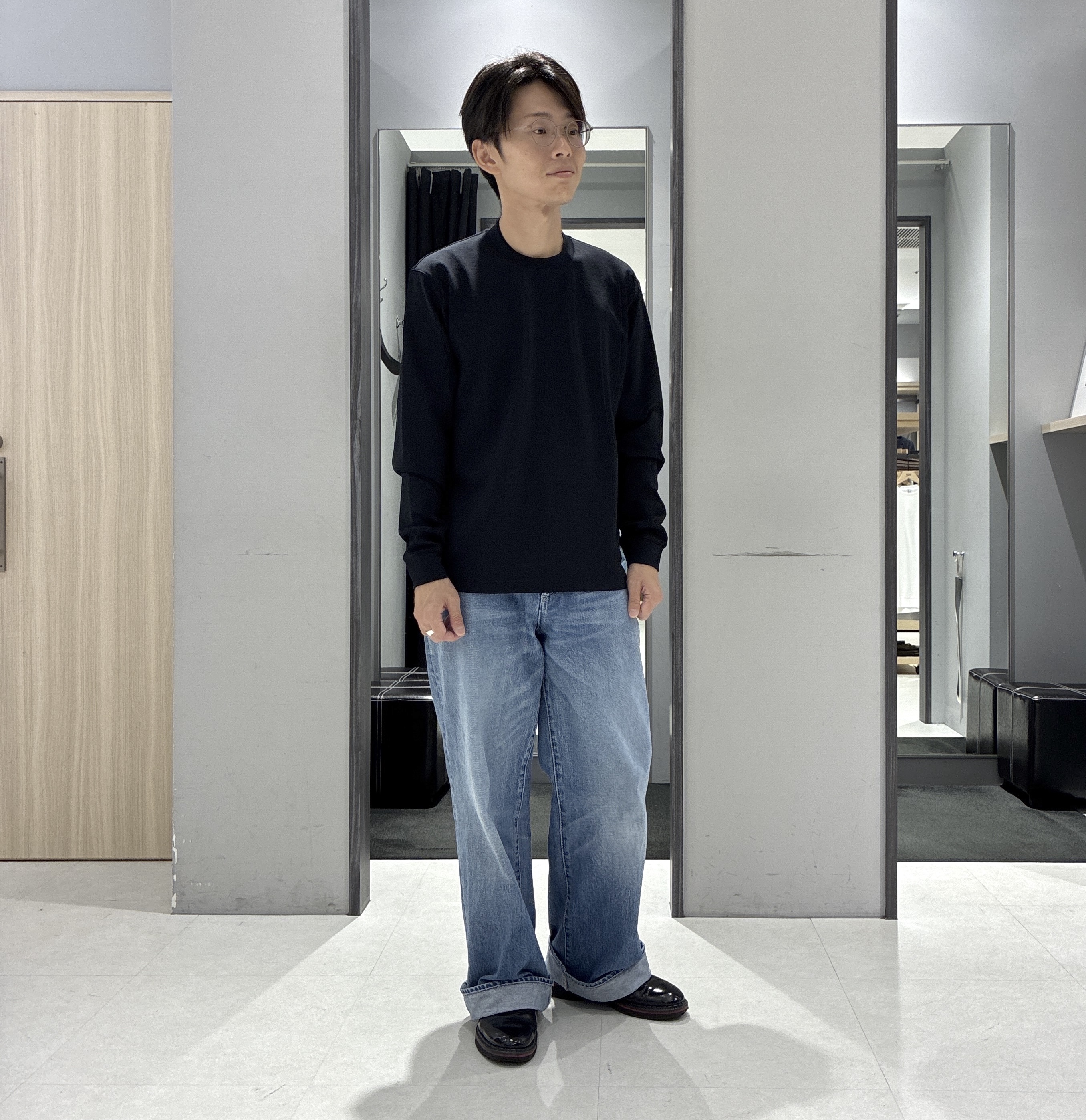 わいずみさんの「TAKEO KIKUCHI｜【日本製/Sサイズ～】リラックスフィットシャツ」を使ったコーディネート