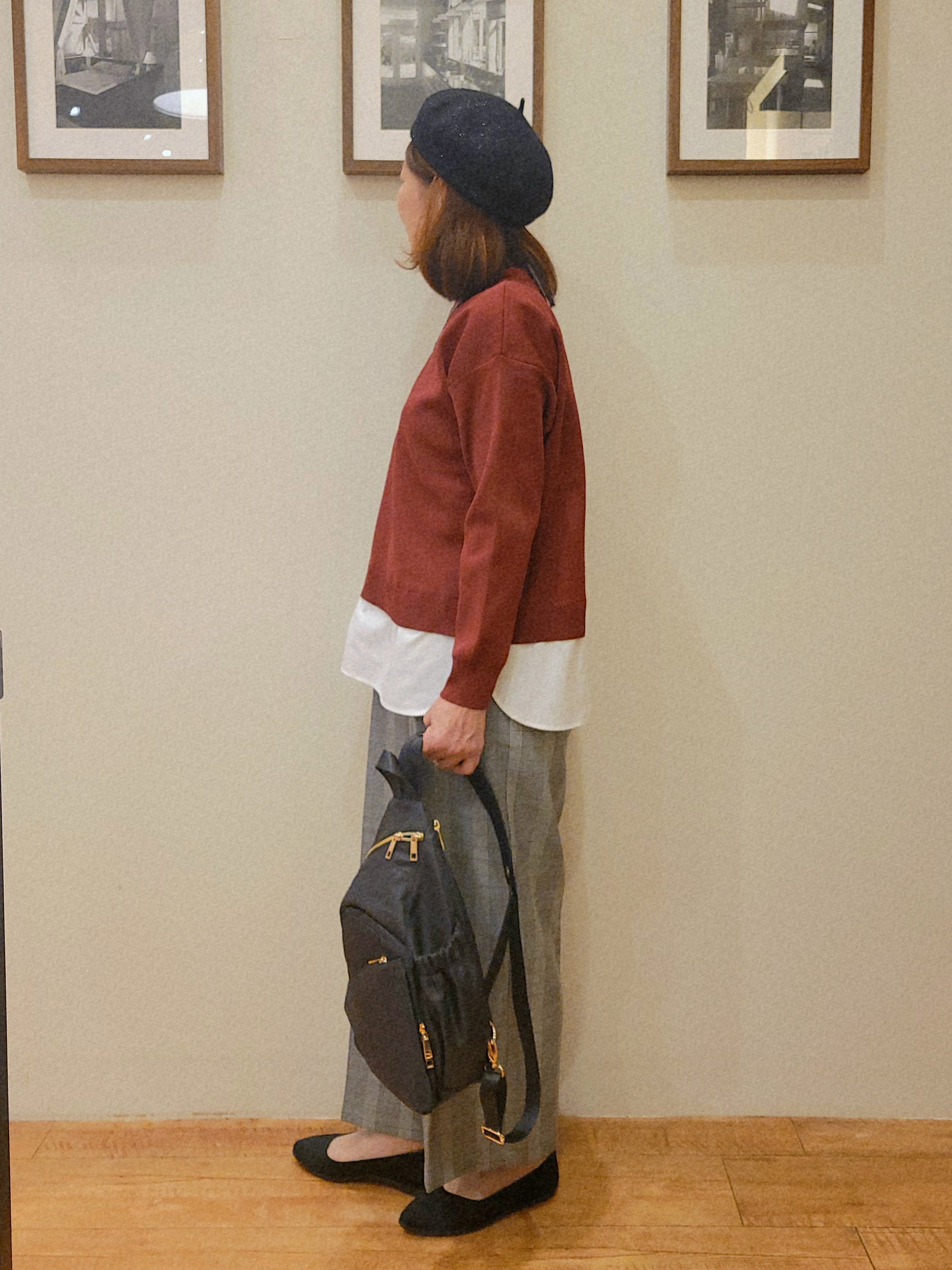ユウさんの「SHOO･LA･RUE｜【S-LL】着るだけできまる シャツレイヤード風 スポンディッシュニット」を使ったコーディネート