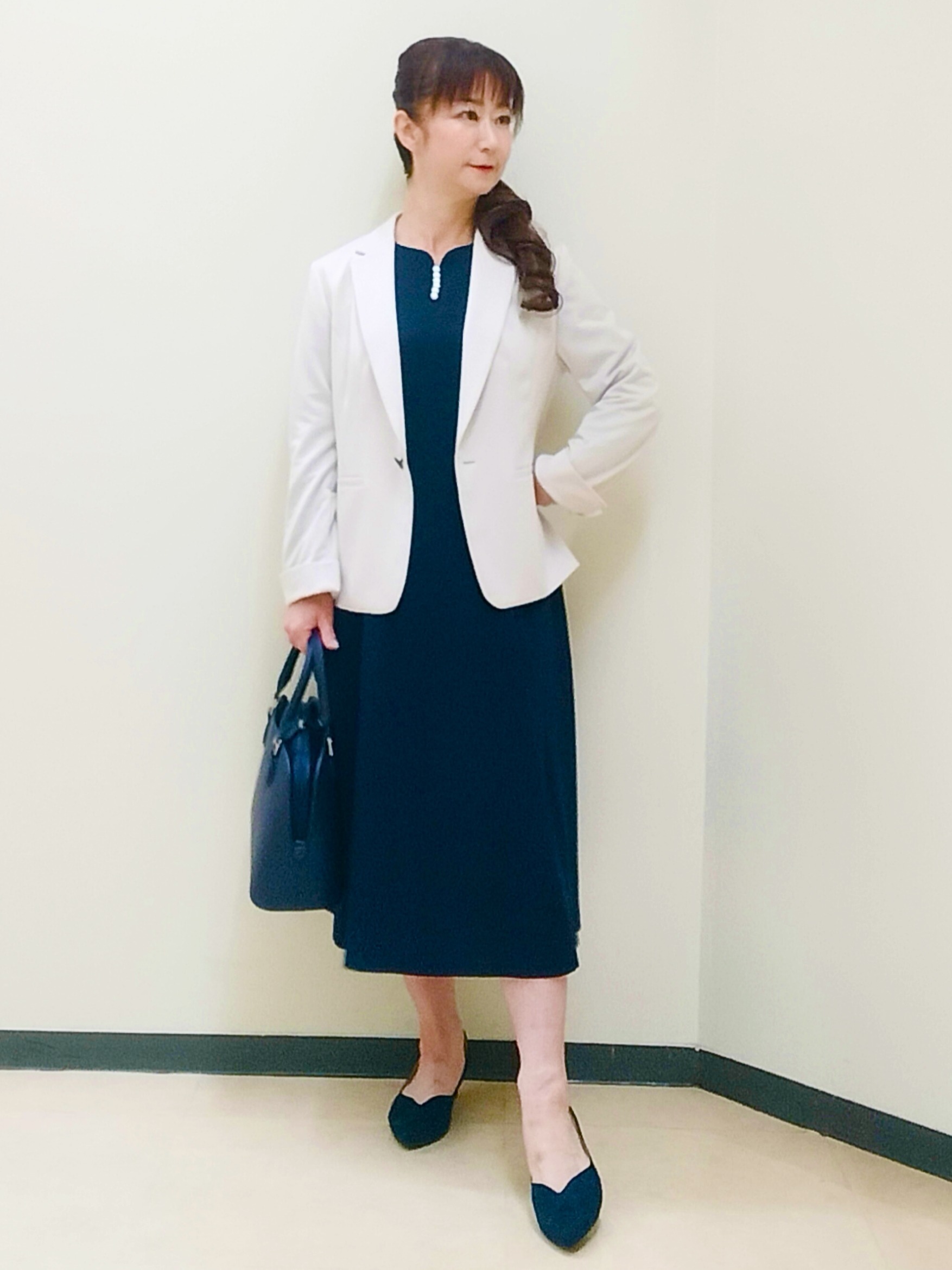 花さんの「Reflect｜【SS-4Lサイズ／UVカット／接触冷感】匠ジャケット／ベーシックテーラード」を使ったコーディネート