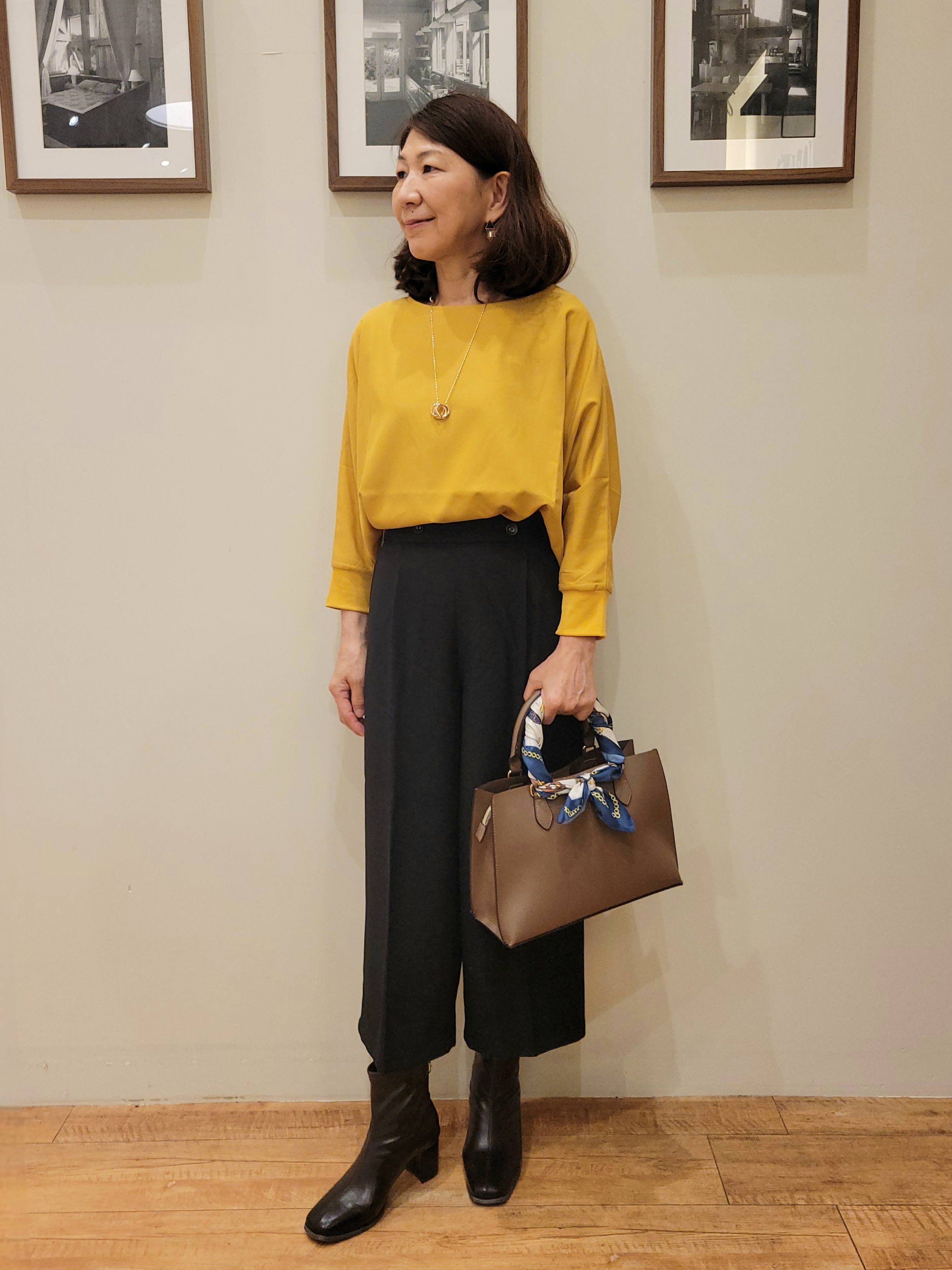 ユウさんの「SHOO･LA･RUE｜【着丈選べる/洗濯後しわになりにくい】インせず着られる ドルマンブラウス」を使ったコーディネート