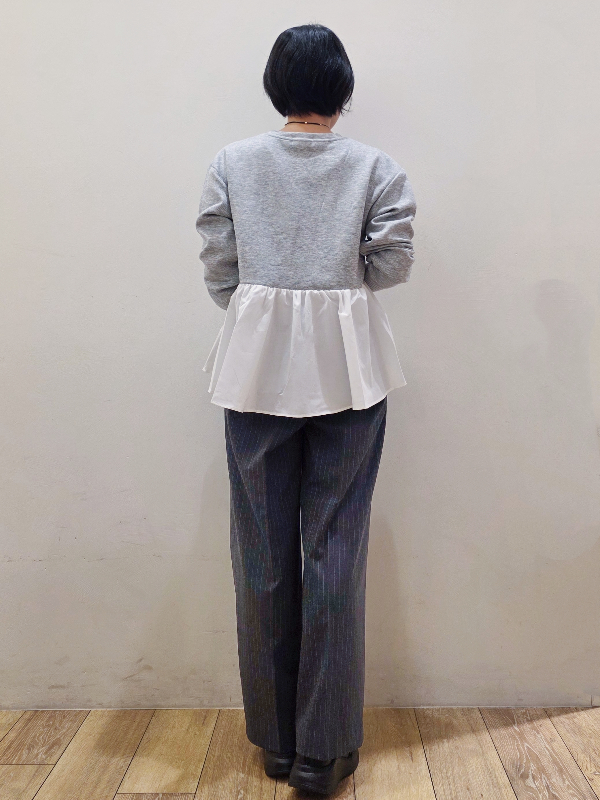 yuyuさんの「OPAQUE.CLIP｜ペプラムドッキングトップス【洗濯機OK】」を使ったコーディネート