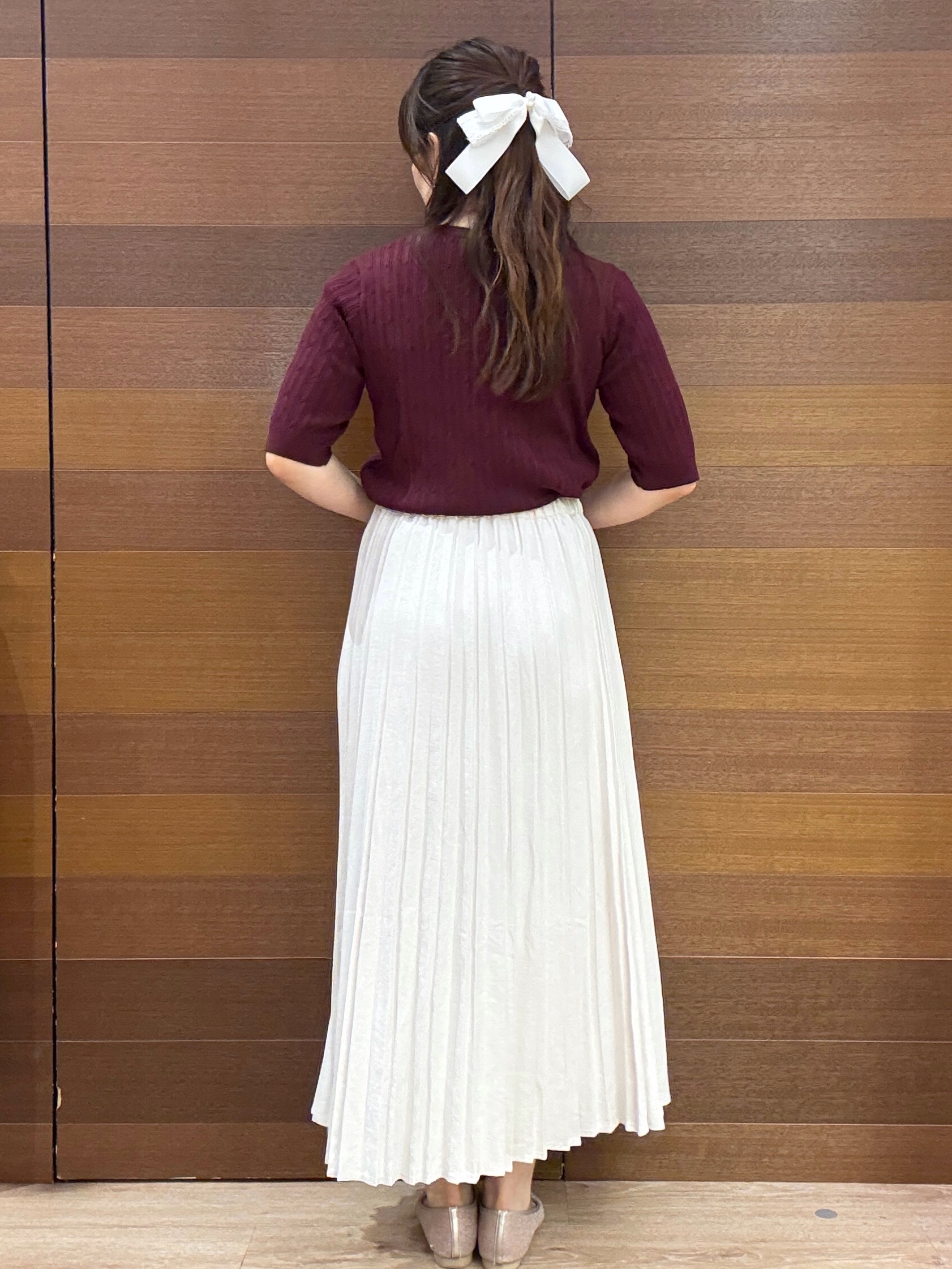 maichiさんの「OPAQUE.CLIP｜【UVケア】配色ケーブルニット《洗濯機OK／抗ピル》」を使ったコーディネート