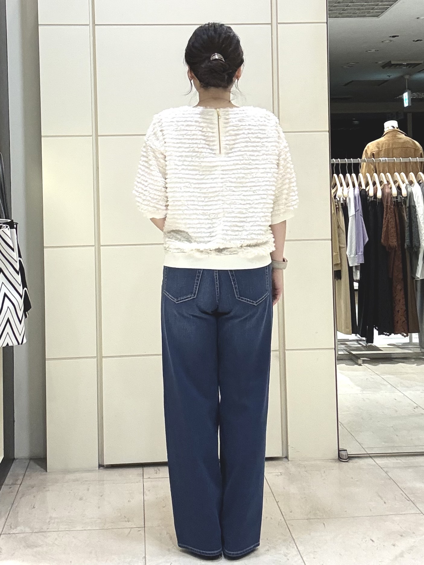 mori.さんの「UNTITLED｜【秋映え/体型カバー】フェザージャガードプルオーバー」を使ったコーディネート