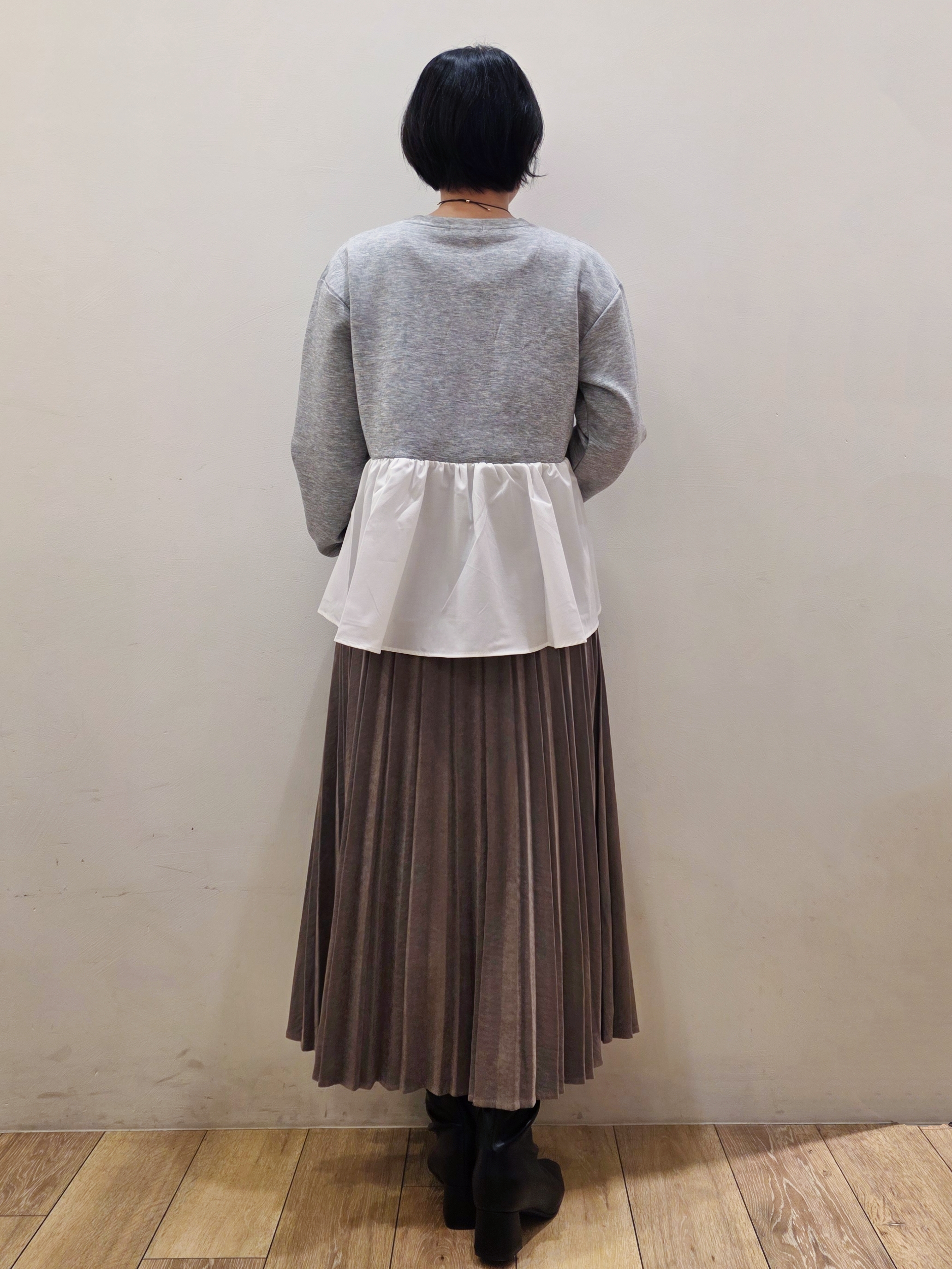 yuyuさんの「OPAQUE.CLIP｜ペプラムドッキングトップス【洗濯機OK】」を使ったコーディネート