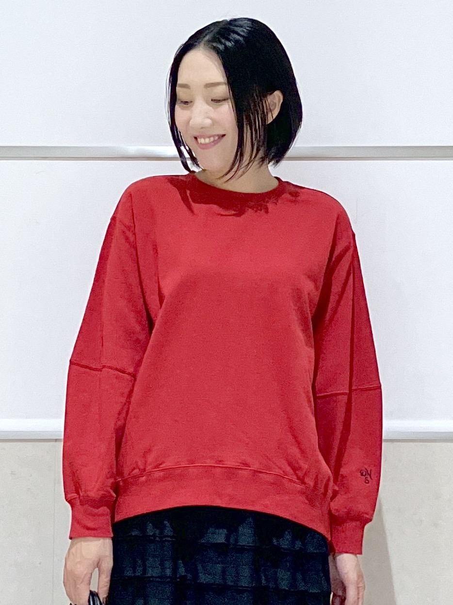 eriko さんの「Dessin｜【洗える/6色展開】フォルムスリーブミニ裏毛 プルオーバー」を使ったコーディネート