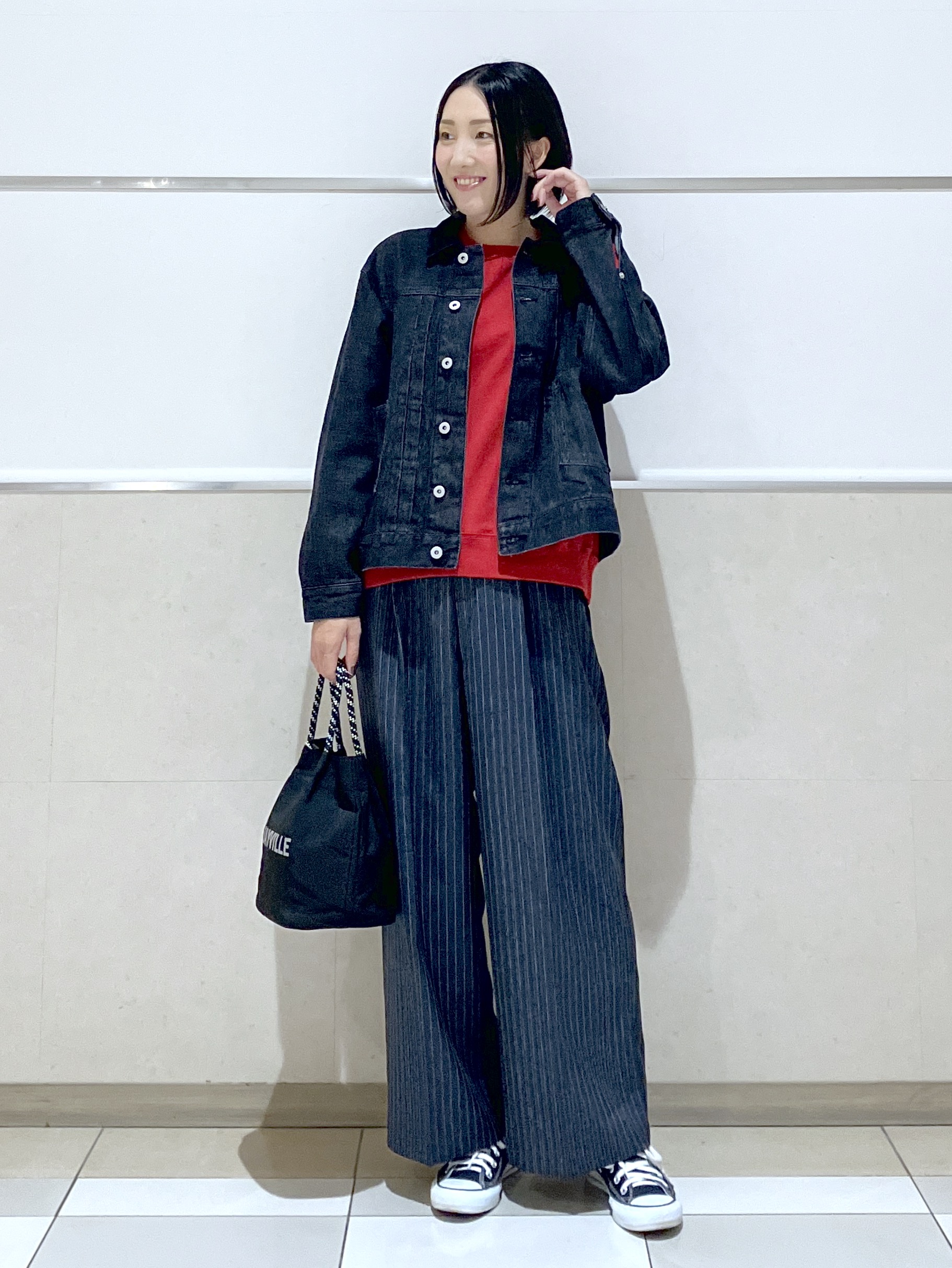 eriko さんの「Dessin｜【洗える/6色展開】フォルムスリーブミニ裏毛 プルオーバー」を使ったコーディネート