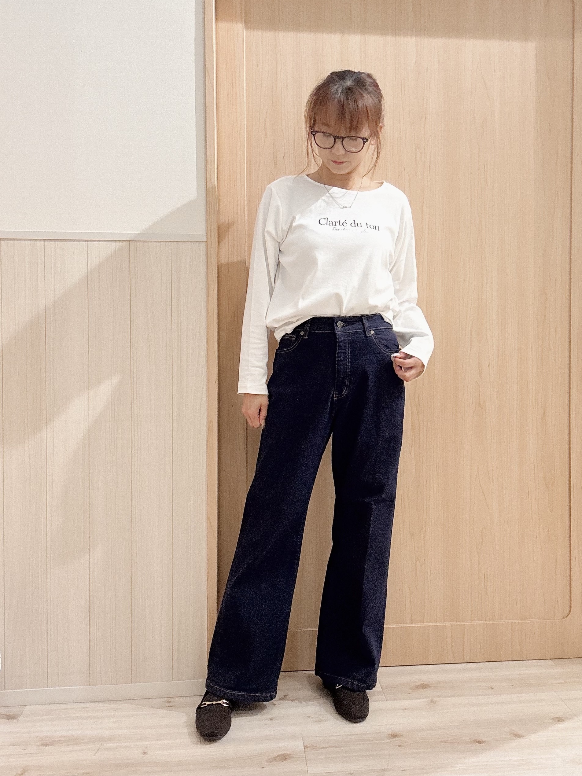 モカさんの「SHOO･LA･RUE｜シャーリングシャツカーディガン」を使ったコーディネート