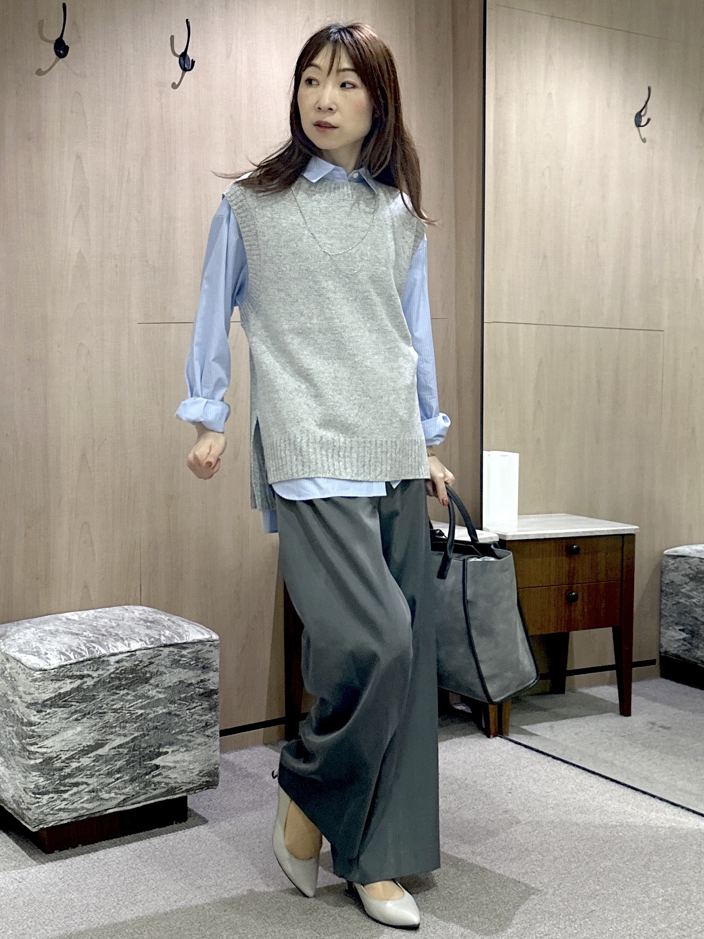 Miwaさんの「UNTITLED｜コットンドルマンシャツ」を使ったコーディネート