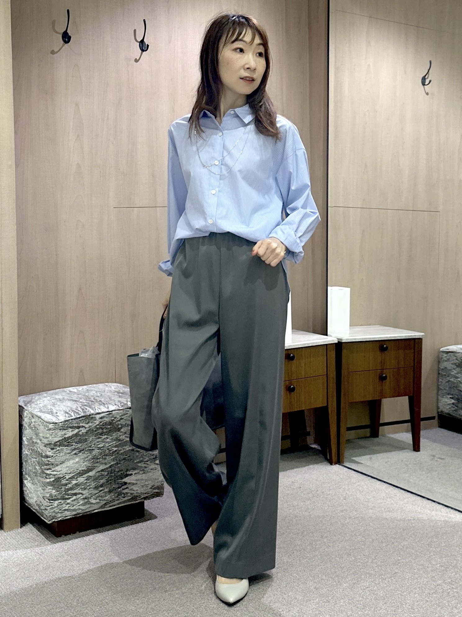 Miwaさんの「UNTITLED｜コットンドルマンシャツ」を使ったコーディネート