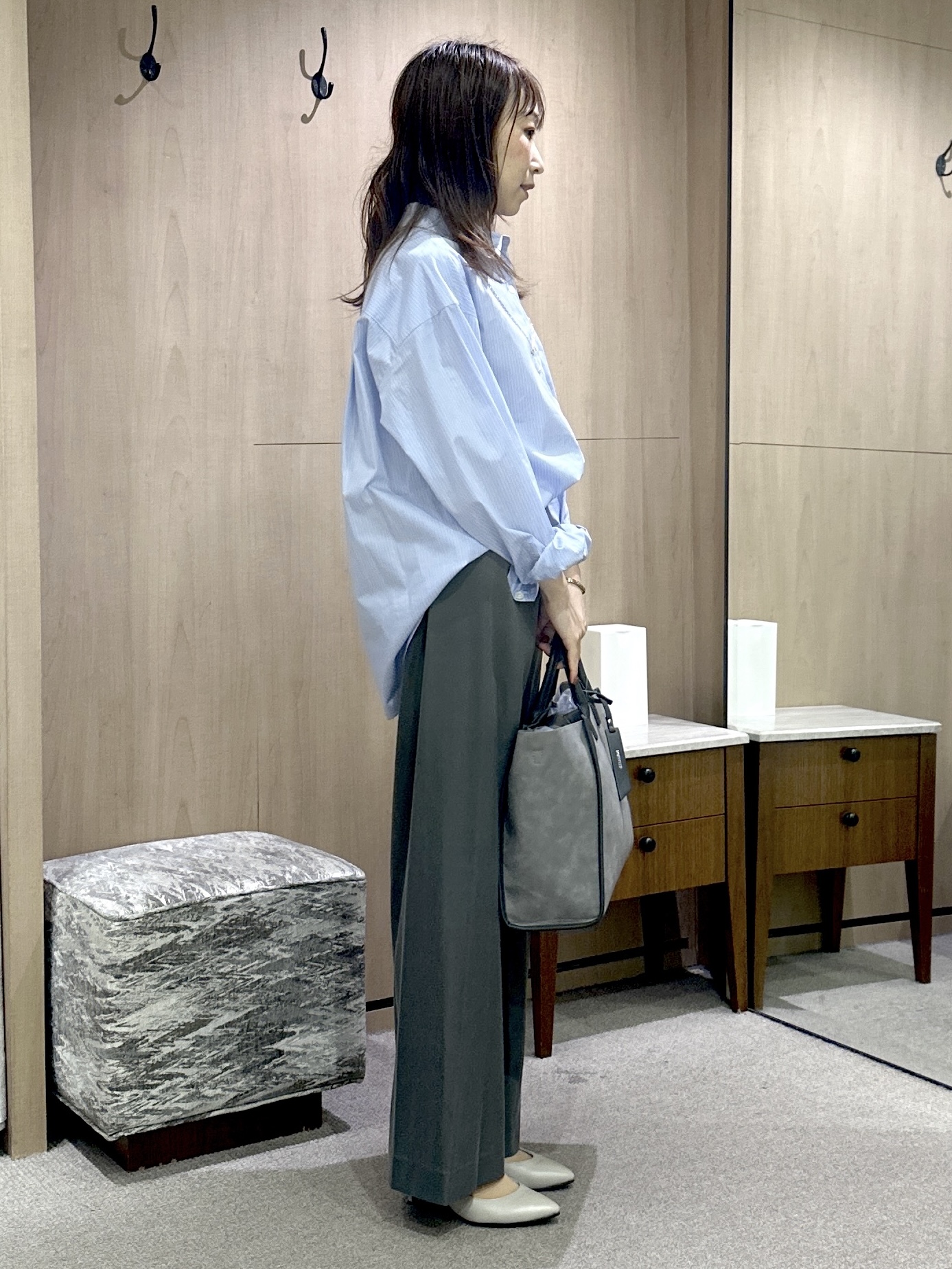 Miwaさんの「UNTITLED｜コットンドルマンシャツ」を使ったコーディネート