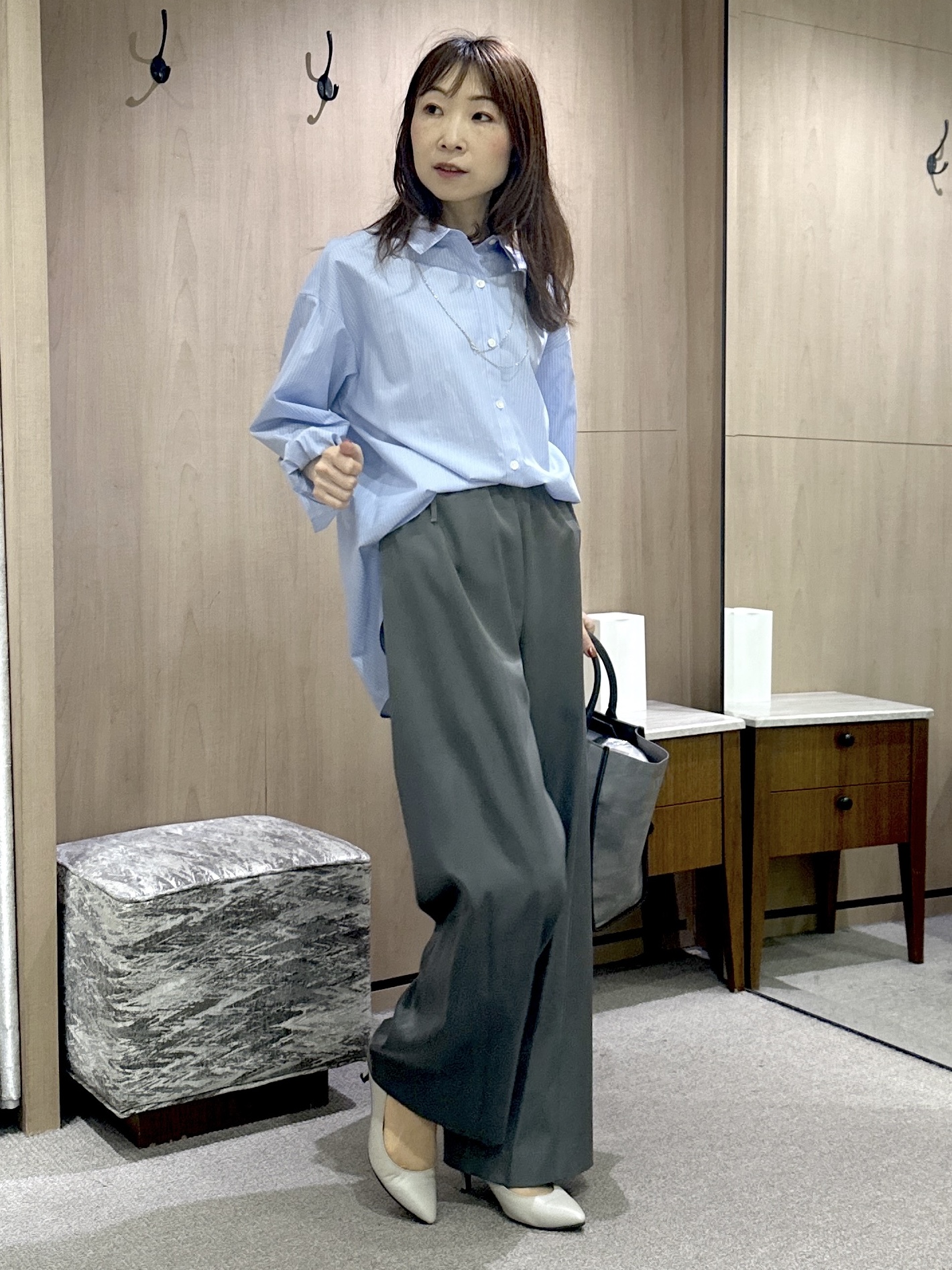 Miwaさんの「UNTITLED｜コットンドルマンシャツ」を使ったコーディネート
