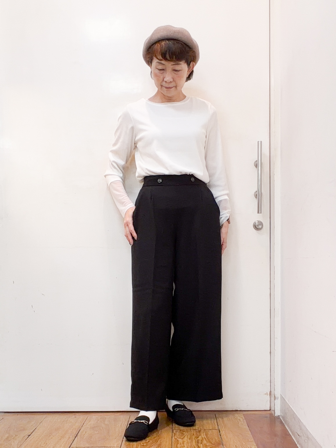 みぃさんの「SHOO･LA･RUE｜【洗濯後しわになりにくい/S-LL】気分で選ぶ 大人のデイリー使いに ベーシックシャツ」を使ったコーディネート