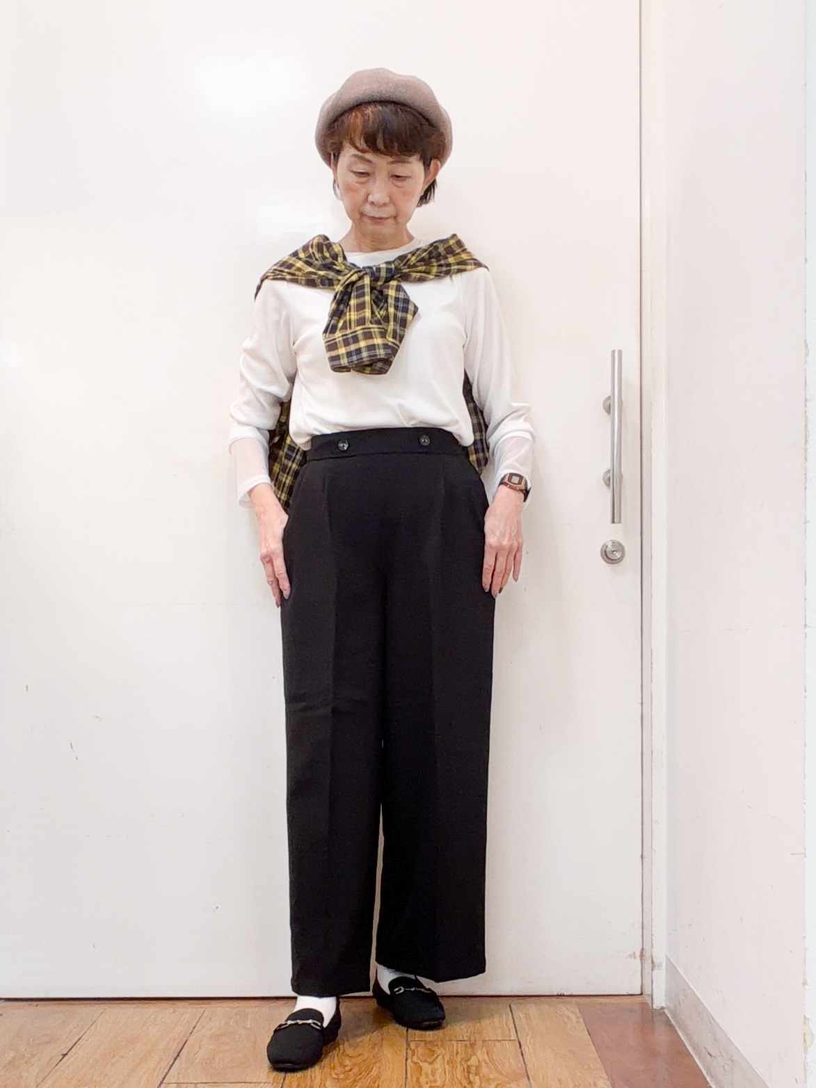 みぃさんの「SHOO･LA･RUE｜【洗濯後しわになりにくい/S-LL】気分で選ぶ 大人のデイリー使いに ベーシックシャツ」を使ったコーディネート