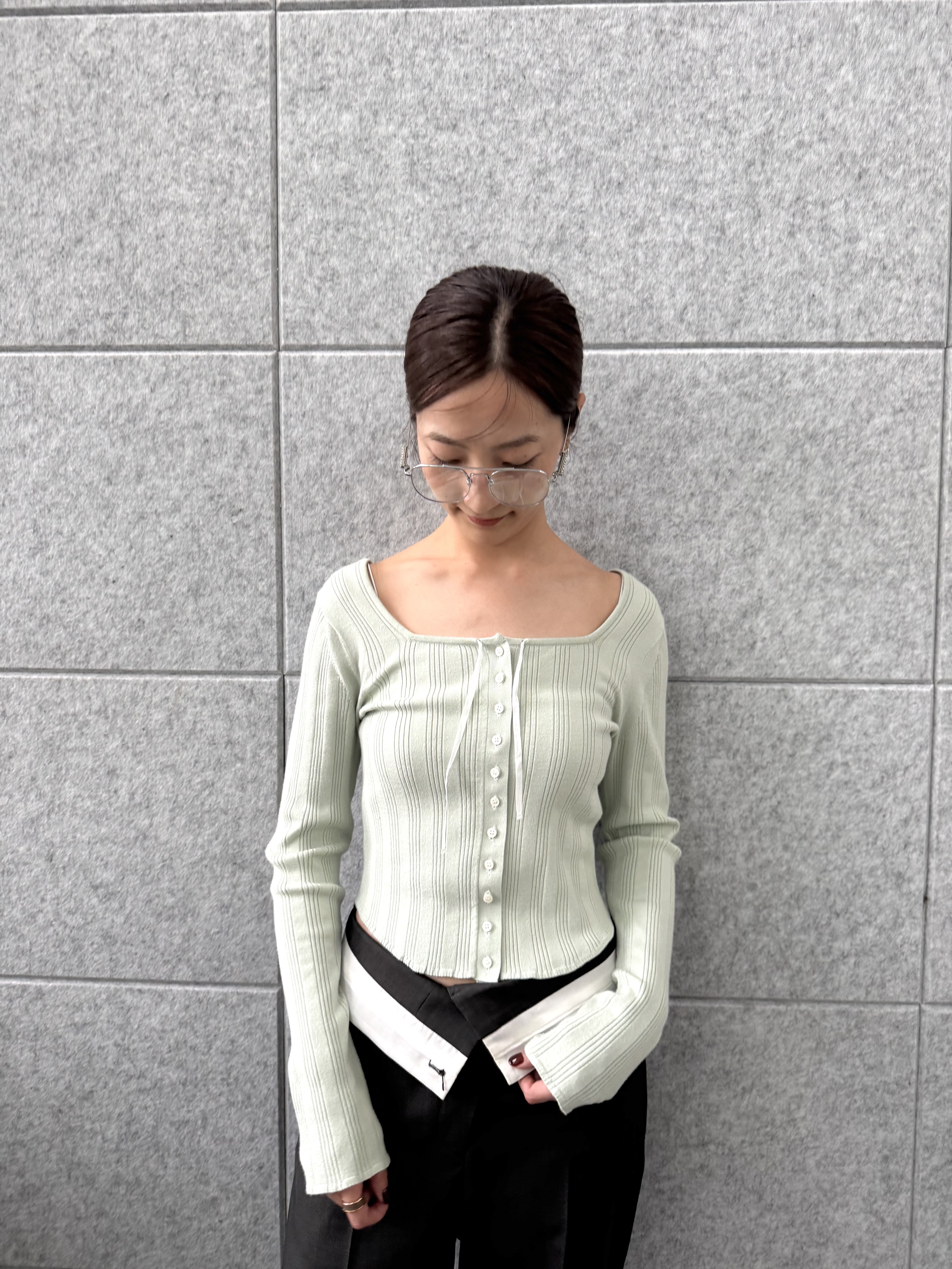 uchi__yamaさんの「CODE A｜intimate knit cardigan」を使ったコーディネート