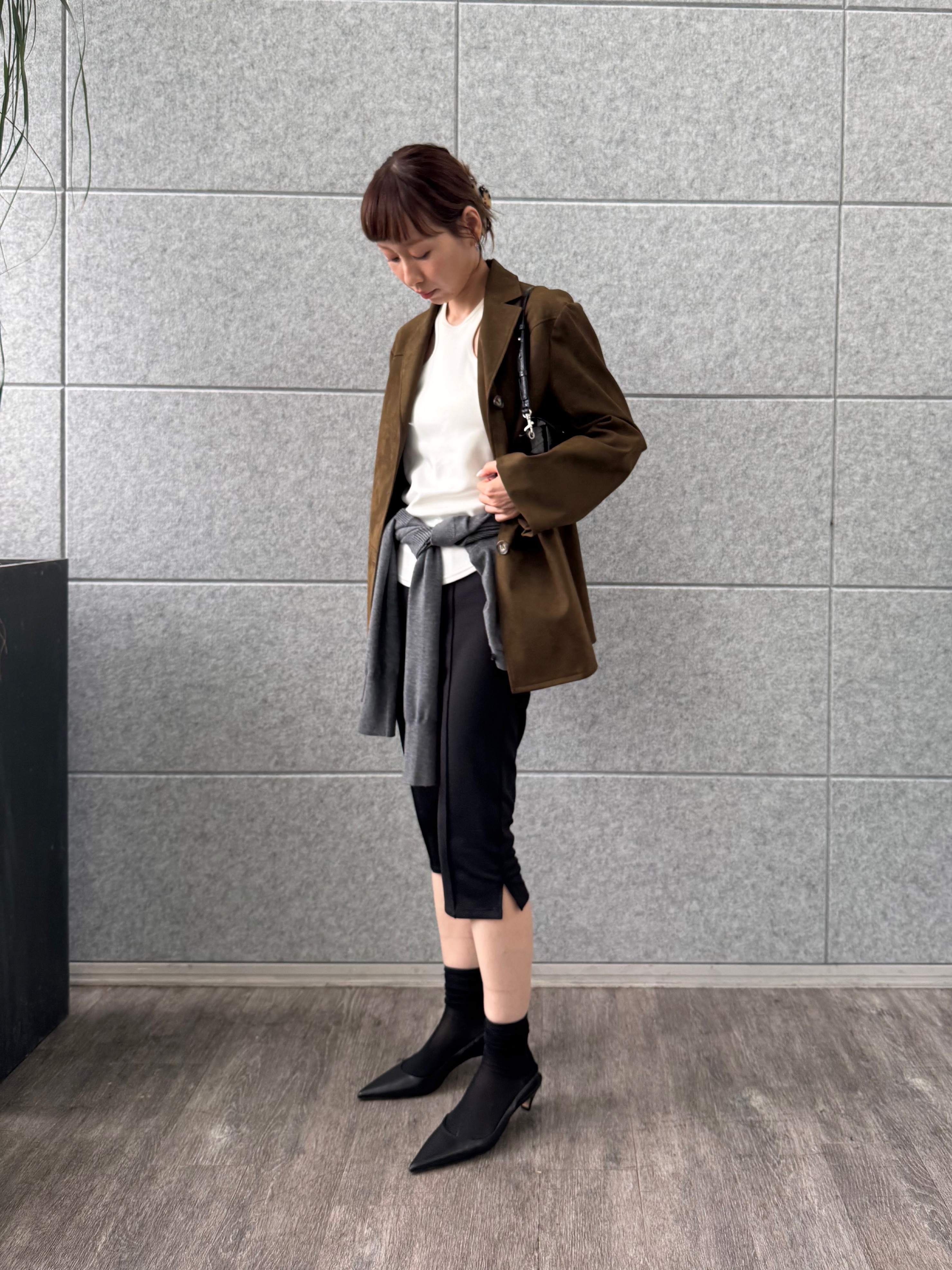 designer yukaさんの「CODE A｜soft suede－like jacket」を使ったコーディネート