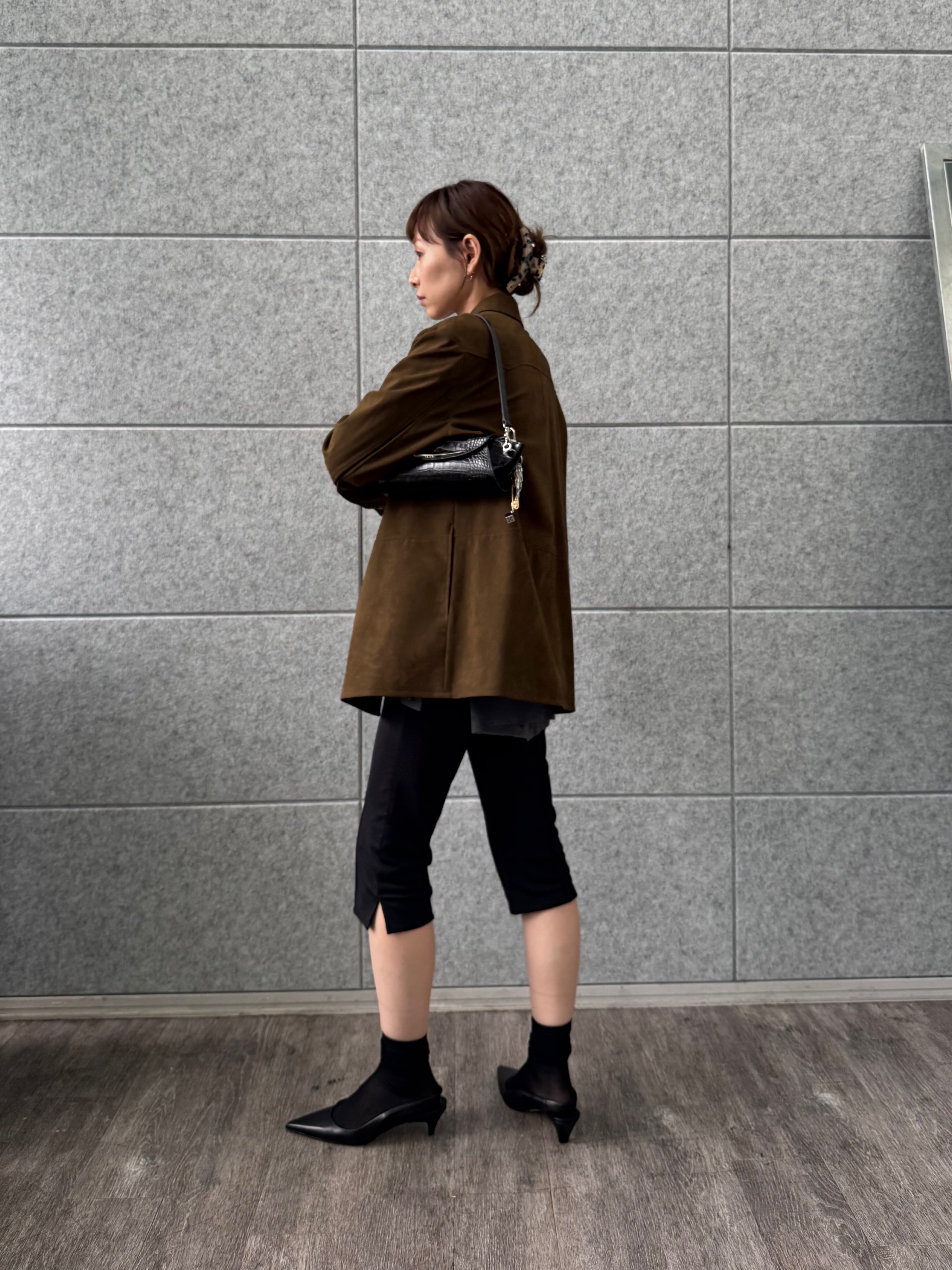 designer yukaさんの「CODE A｜soft suede－like jacket」を使ったコーディネート