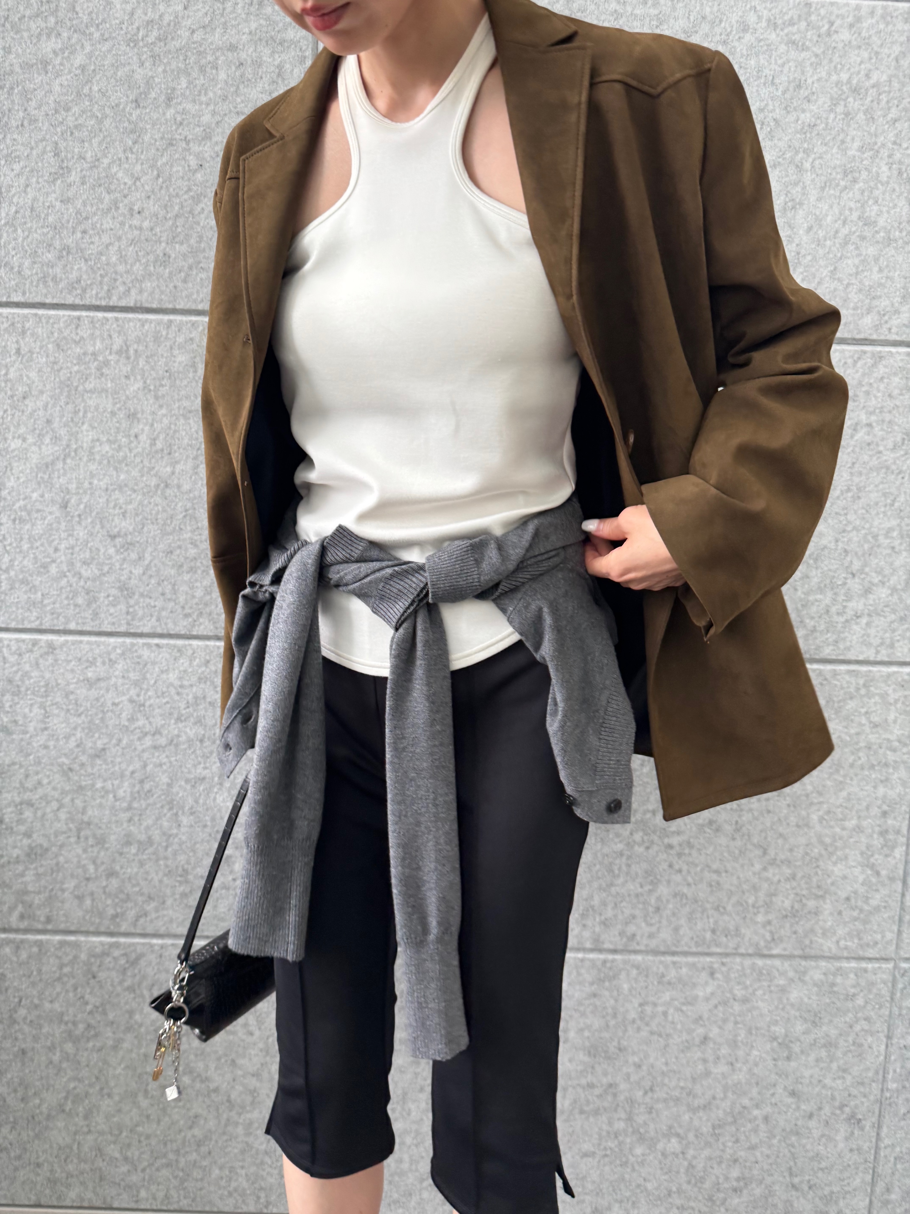 designer yukaさんの「CODE A｜soft suede－like jacket」を使ったコーディネート