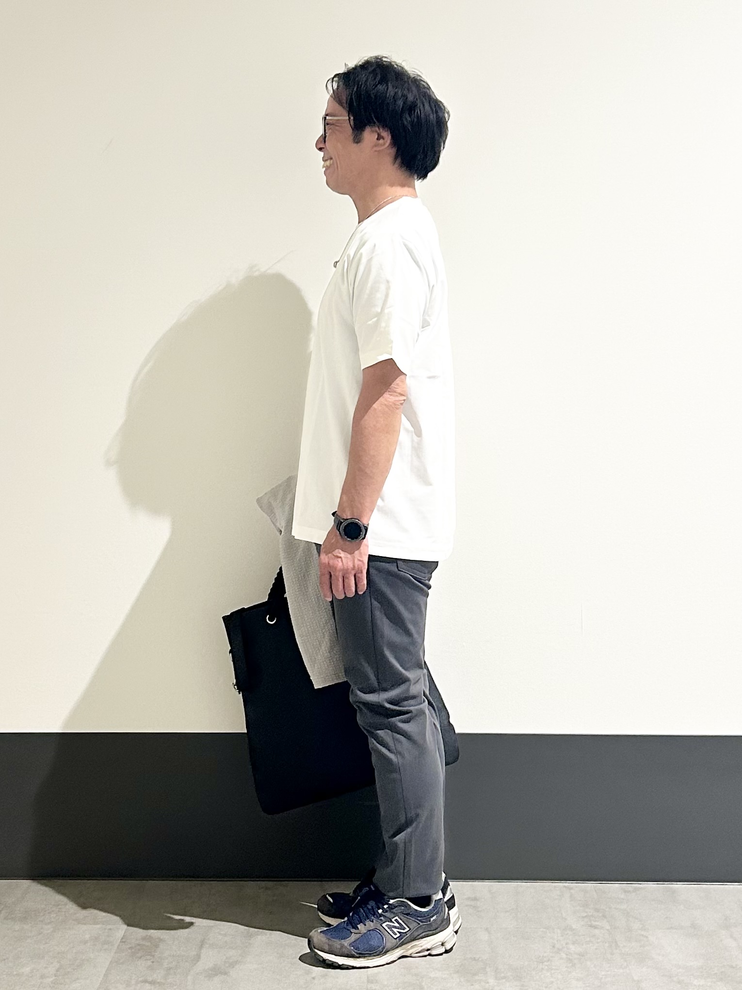 KENJI Iさんの「THE SHOP TK｜【半袖Tシャツ付き／洗濯機OK】アンサンブル 長袖カーディガン」を使ったコーディネート