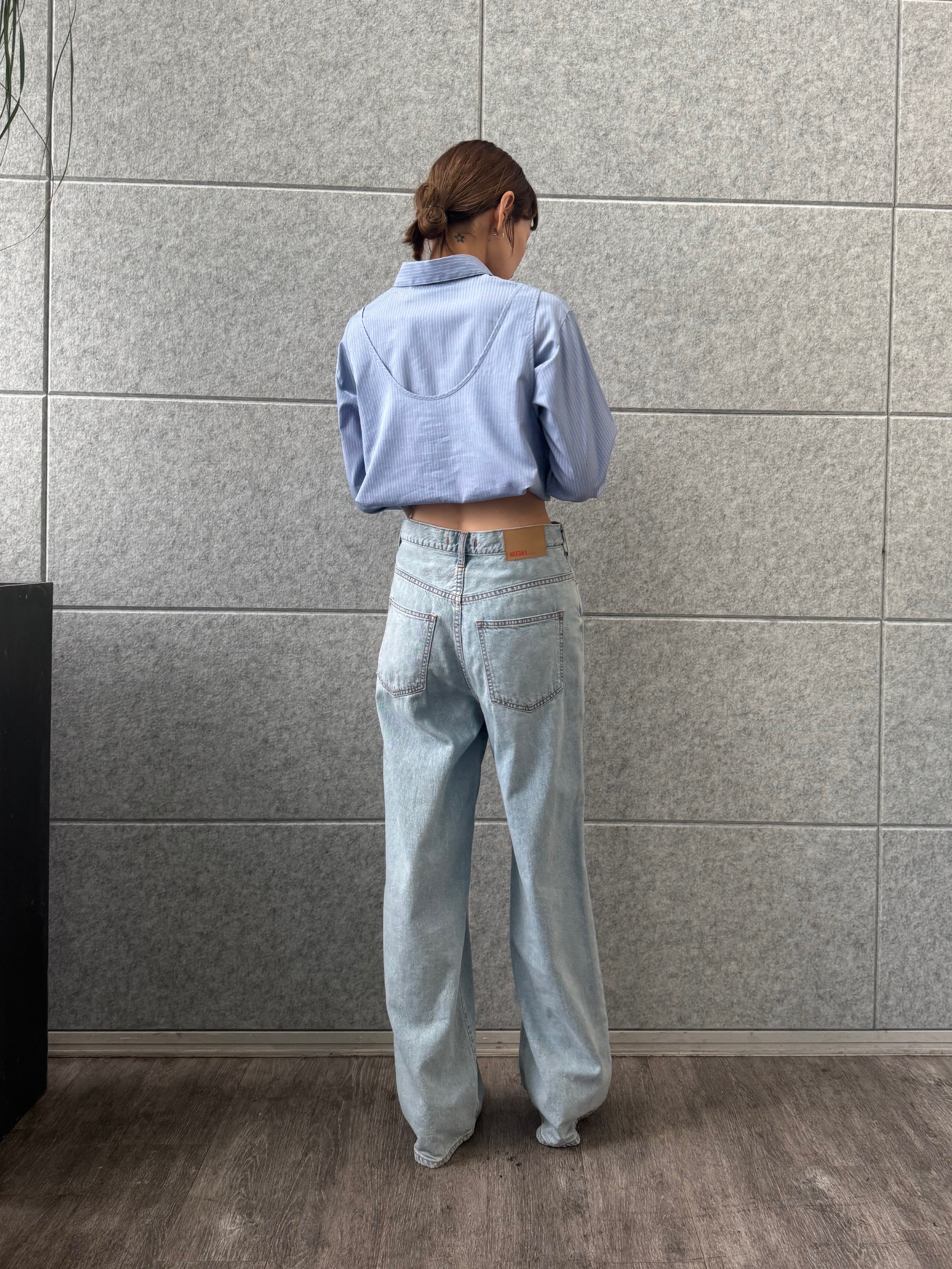 designer yukaさんの「CODE A｜flap detail stripe shirt」を使ったコーディネート