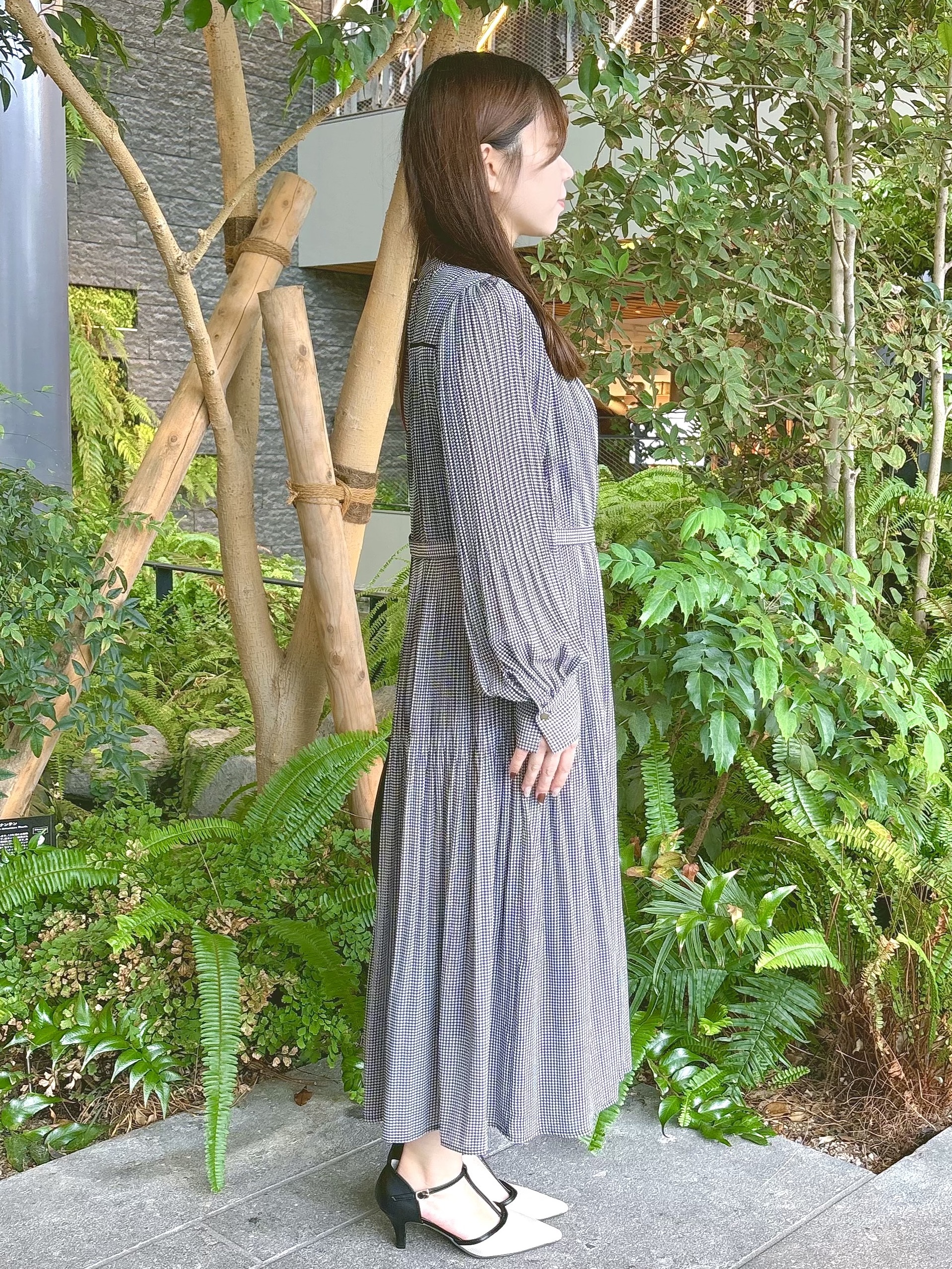 ayumiさんの「OPAQUE.CLIP｜【XS-3Lサイズ】ジョーゼットアソートプリーツワンピース《洗濯機OK／防シワ／イージーアイロン》」を使ったコーディネート