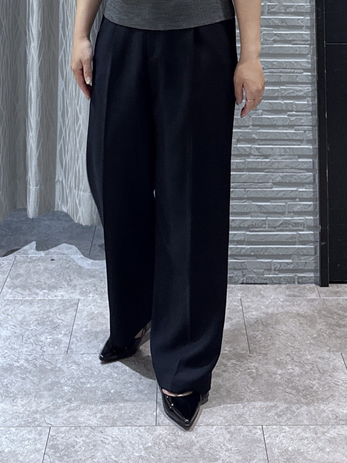 chさんの「THE SHOP TK｜POLO BCS/アーガイル5分袖ニット」を使ったコーディネート