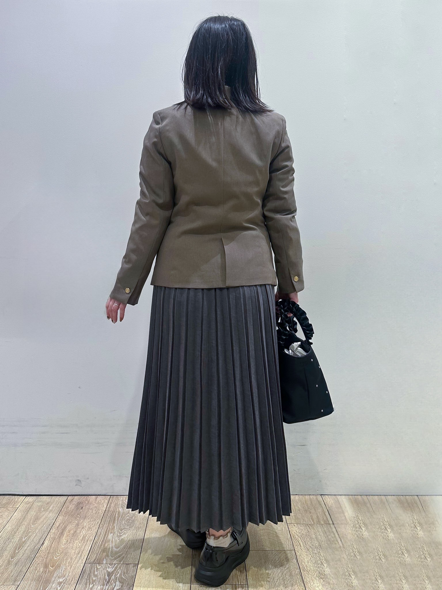 Minさんの「OPAQUE.CLIP｜【セットアップ対応】ダブルブレストジャケット《洗濯機OK／イージーアイロン／防シワ》」を使ったコーディネート