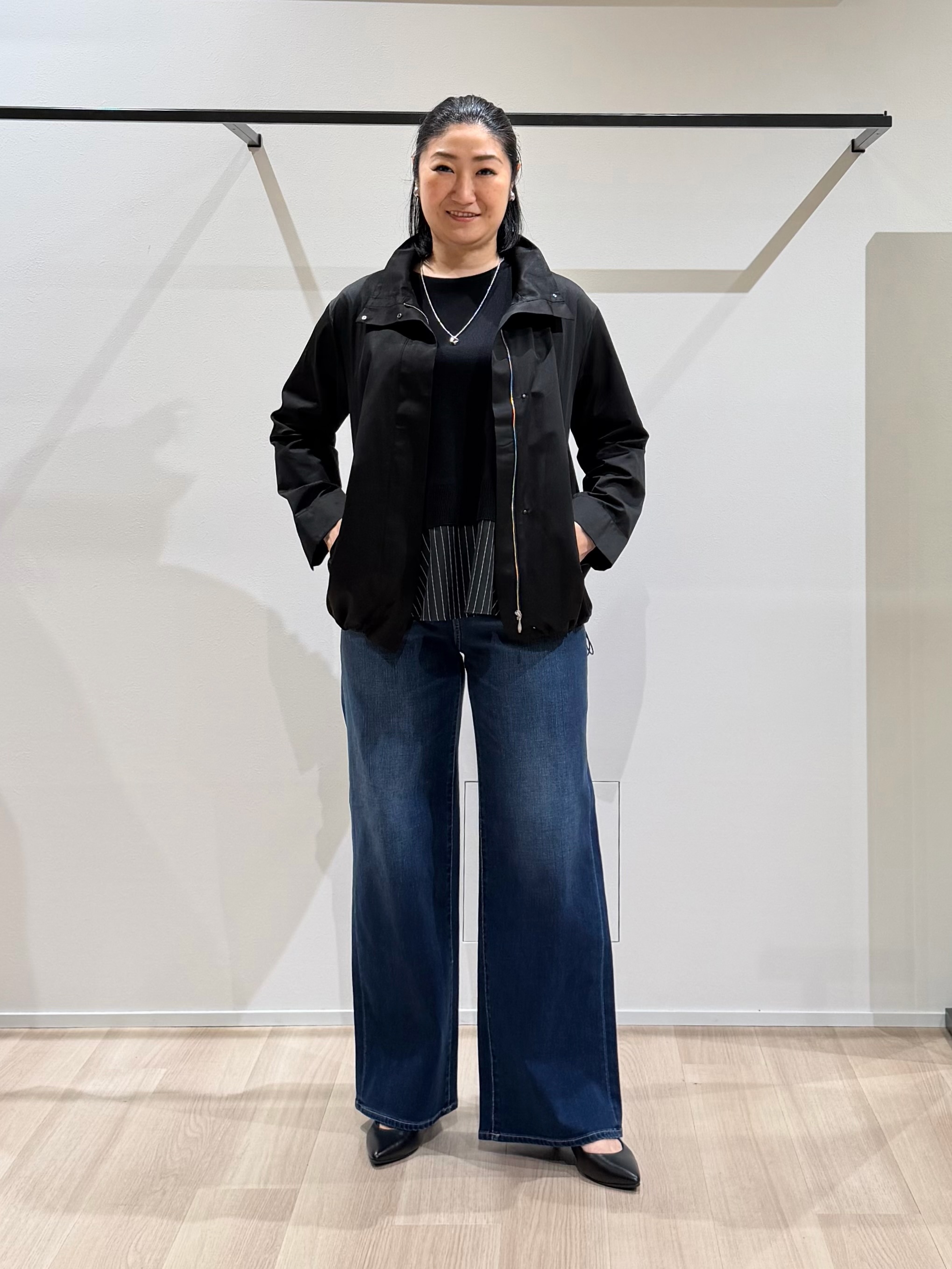 TOMOMIさんの「UNTITLED｜【洗える／1枚でコーデ完成】重ね着風ニットトップス」を使ったコーディネート