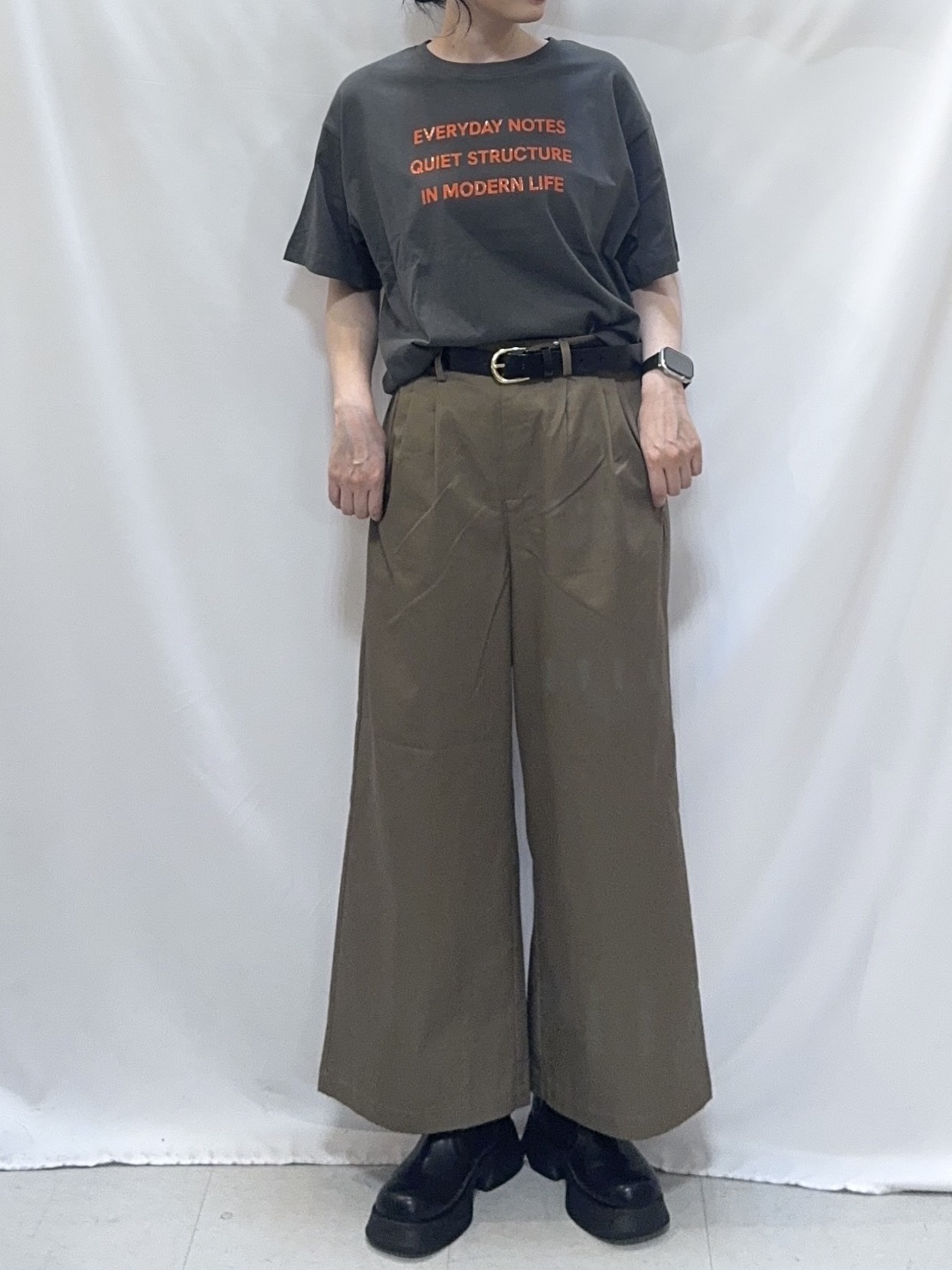 𝐇𝐢𝐫𝐨𝐦𝐢さんの「SHOO･LA･RUE｜【S-LL/洗濯機可】Gジャン風 軽く羽織れるシアージャケット」を使ったコーディネート