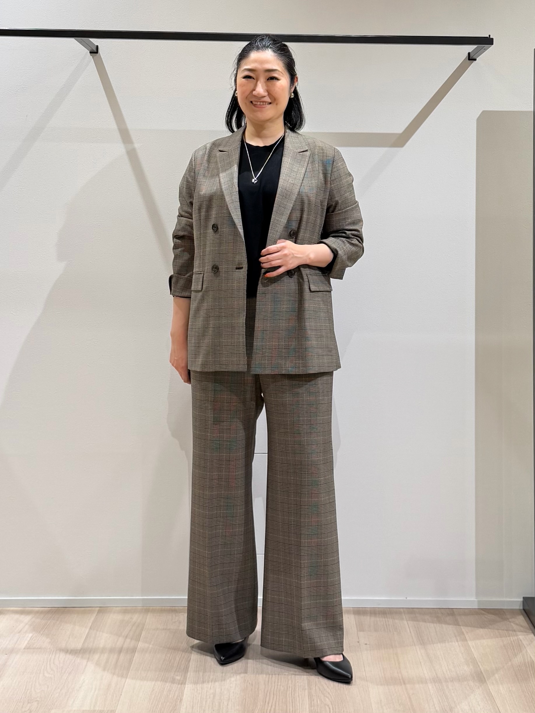 TOMOMIさんの「UNTITLED｜【洗濯機OK／ストレッチ◎】秋はじめのダブルジャケット」を使ったコーディネート