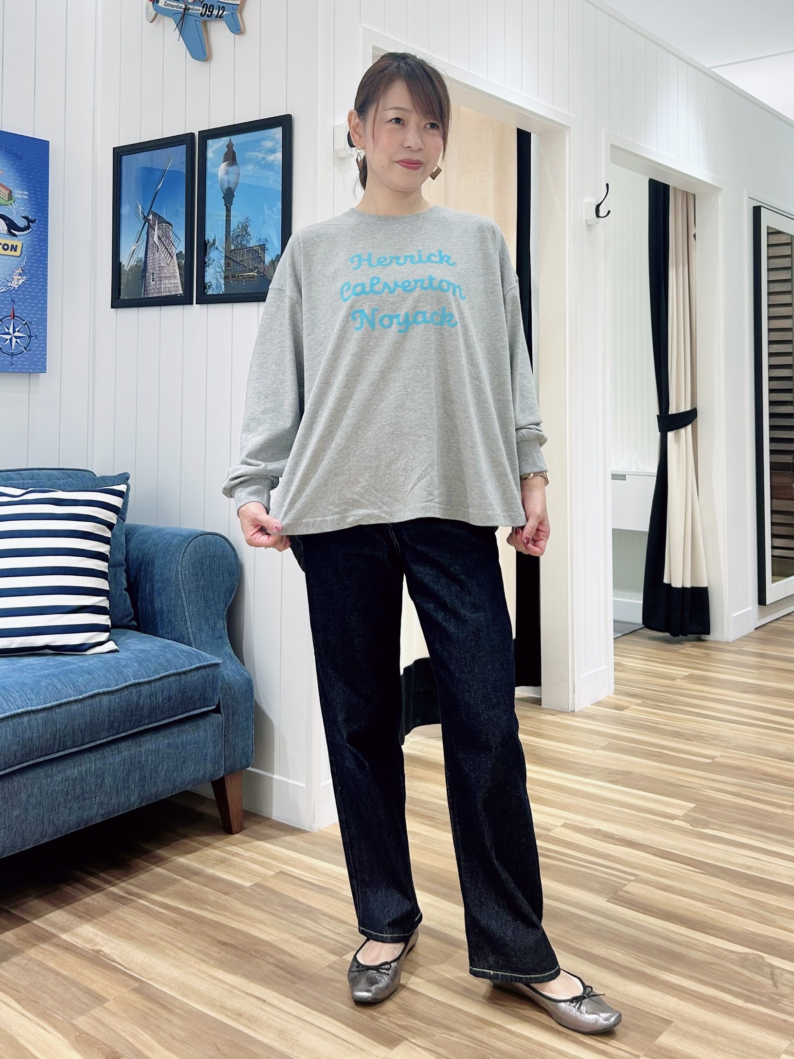☆SATO☆さんの「Dessin｜【洗える】オーガニックコットン ロングスリーブTシャツ」を使ったコーディネート