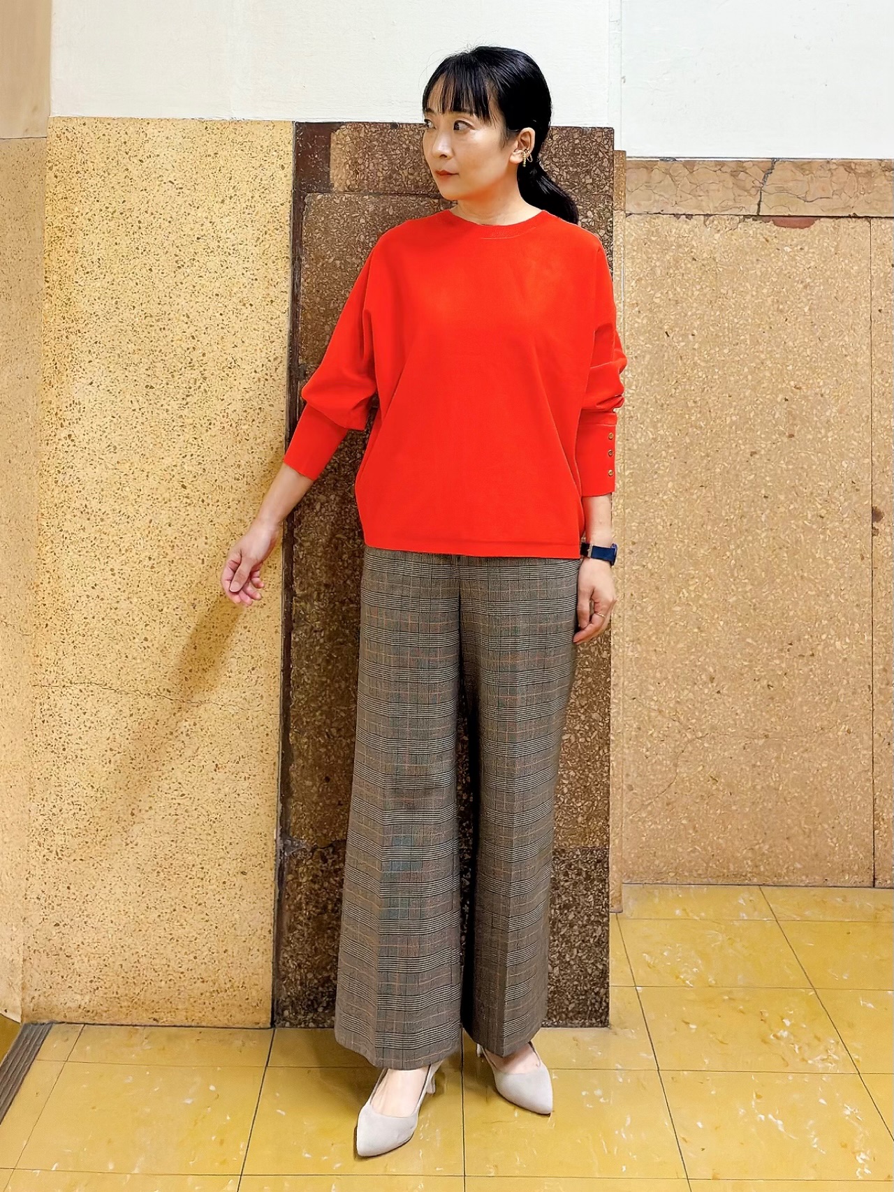 hattoriさんの「INDIVI｜【洗濯機OK／ストレッチ◎】ストレートワイドパンツ」を使ったコーディネート