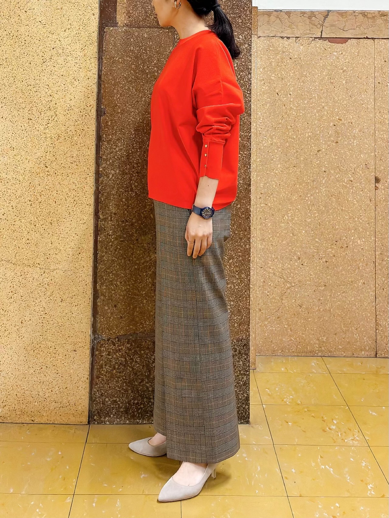 hattoriさんの「INDIVI｜【洗濯機OK／ストレッチ◎】ストレートワイドパンツ」を使ったコーディネート