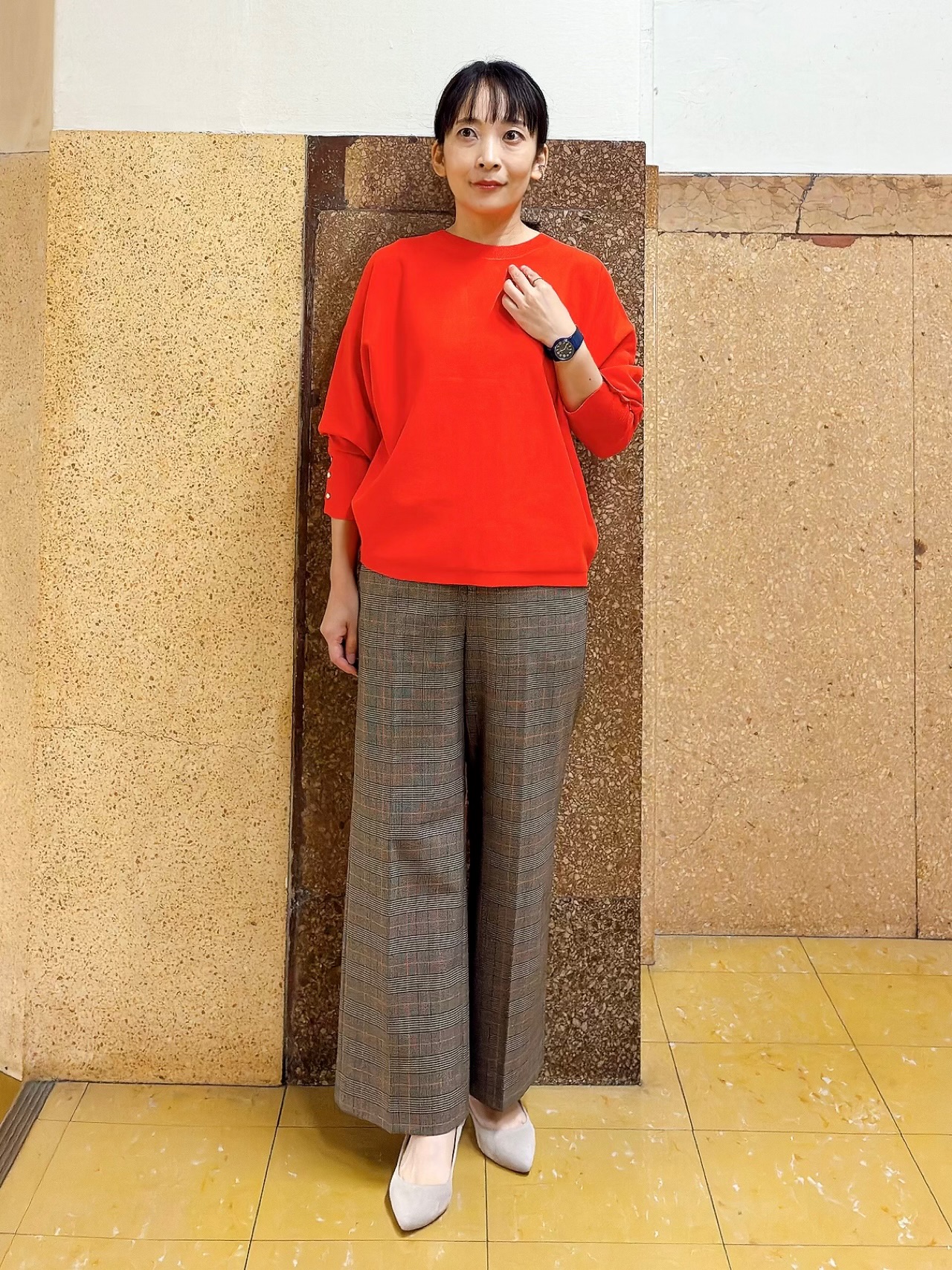 hattoriさんの「INDIVI｜【洗濯機OK／ストレッチ◎】ストレートワイドパンツ」を使ったコーディネート