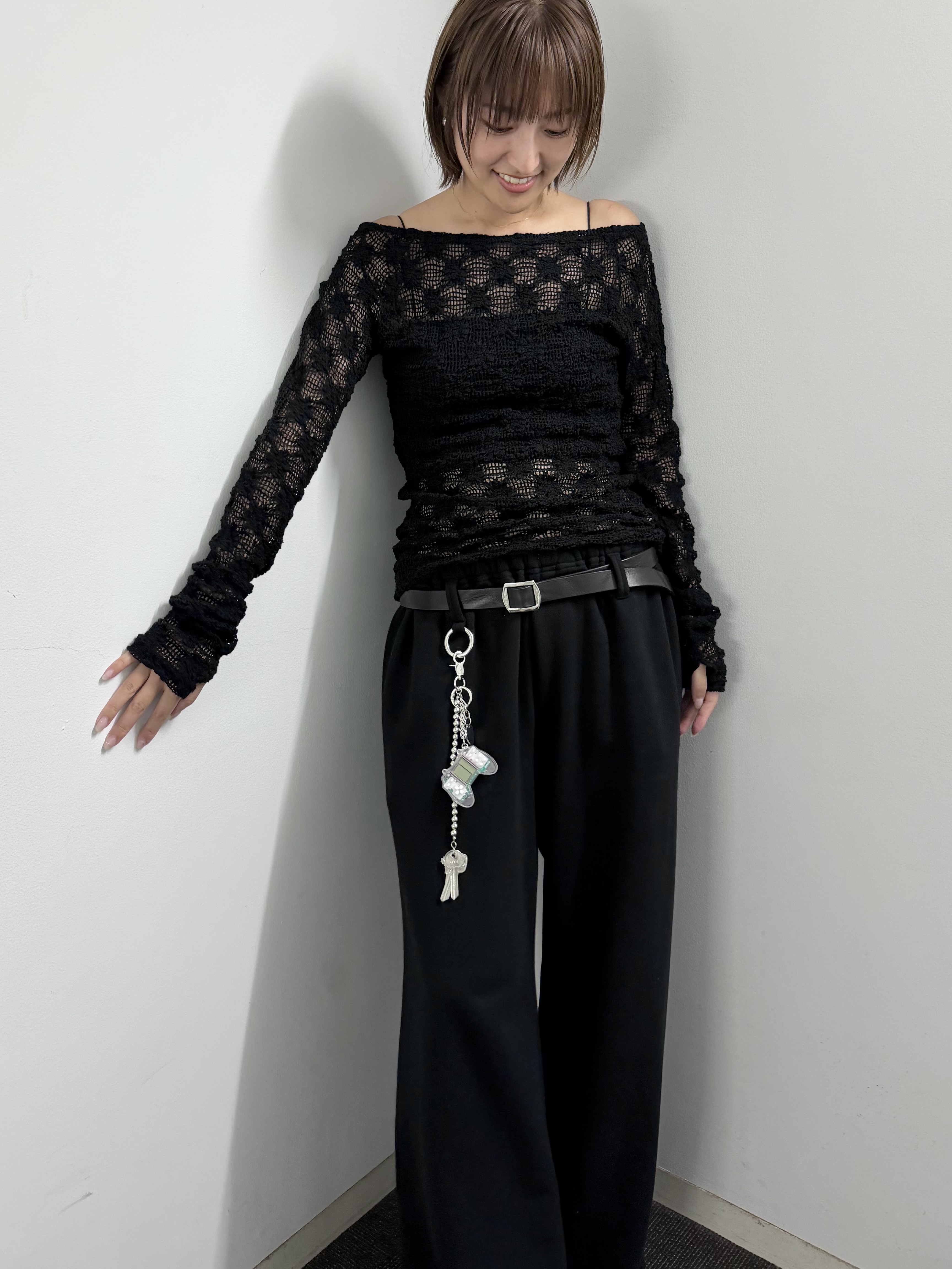 harunaさんの「CODE A｜【Re】floral lace tops」を使ったコーディネート
