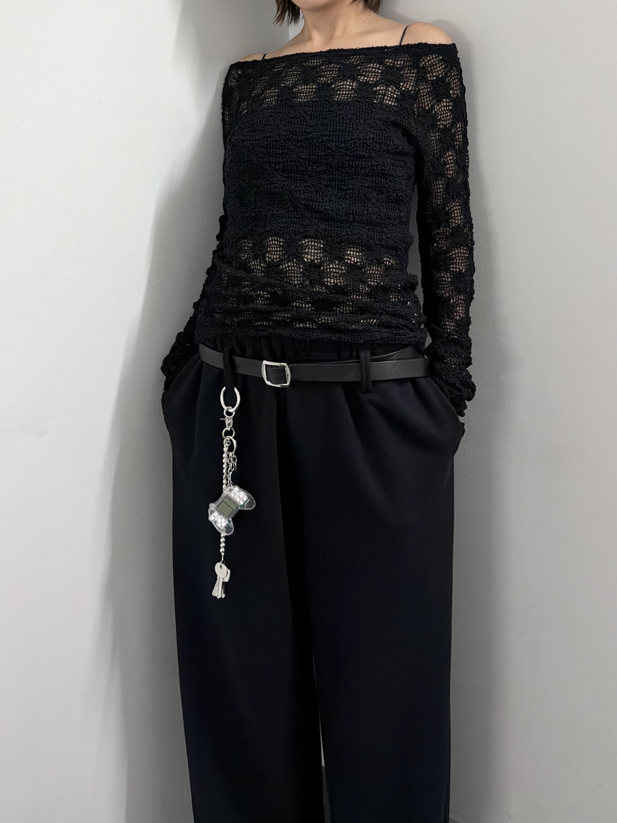 harunaさんの「CODE A｜【Re】floral lace tops」を使ったコーディネート