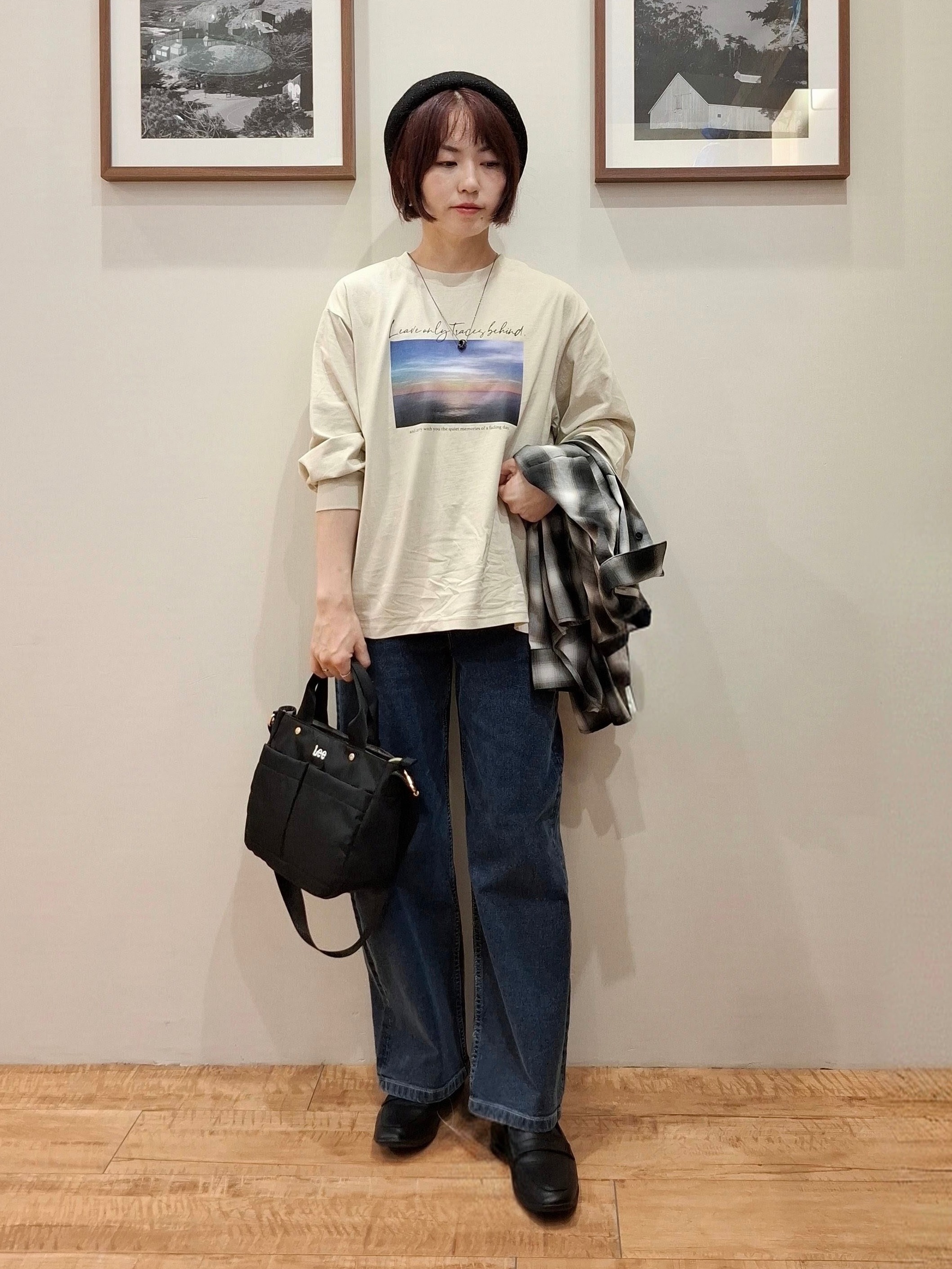 まあるさんの「SHOO･LA･RUE｜【洗濯後しわになりにくい/S-LL】選べる6パターン 羽織としても活躍する ベーシックシャツ」を使ったコーディネート