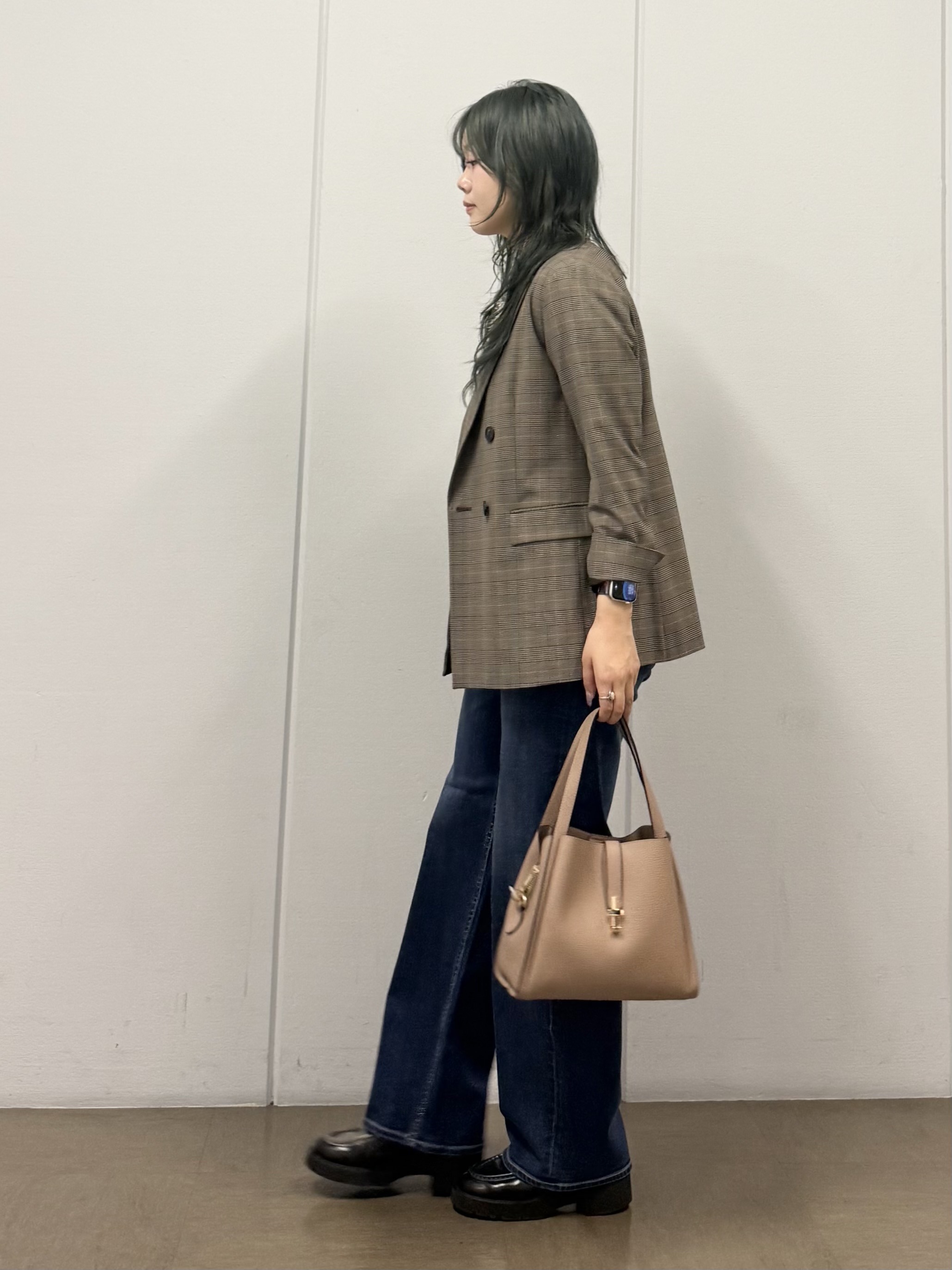 mizukiさんの「INDIVI｜【洗濯機OK／ストレッチ◎】秋はじめのダブルジャケット」を使ったコーディネート