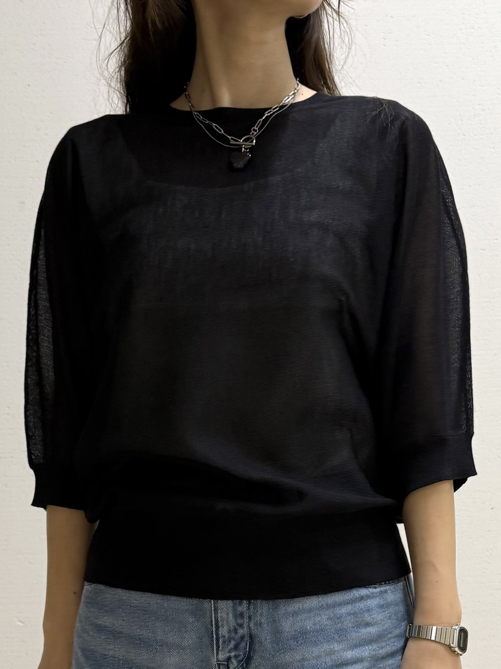 mamiさんの「INDIVI｜【体型カバー／洗える】シアードルマンニット」を使ったコーディネート