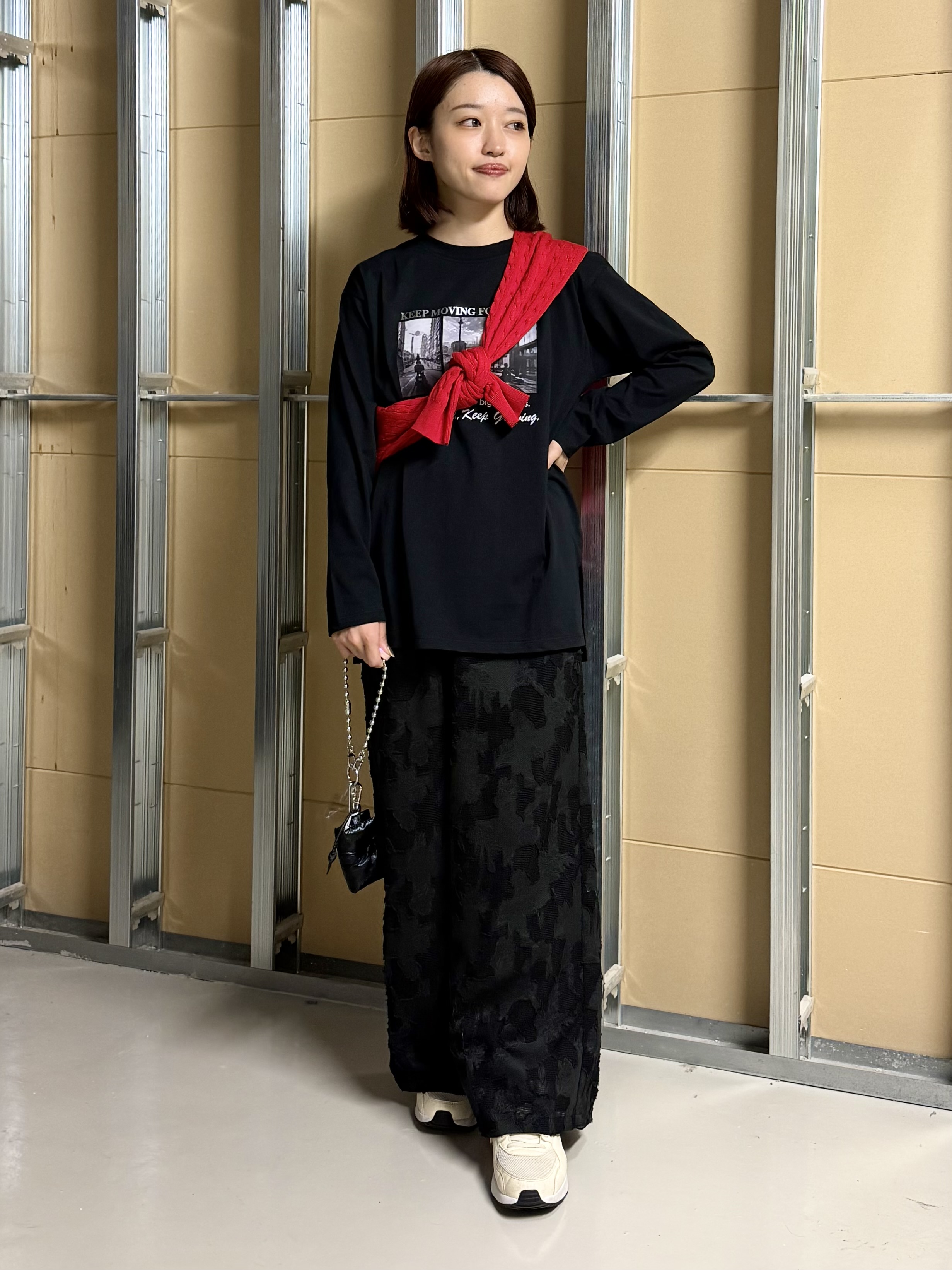 sahoさんの「THE SHOP TK｜POLO BCS/ケーブルクルーカーディガン」を使ったコーディネート
