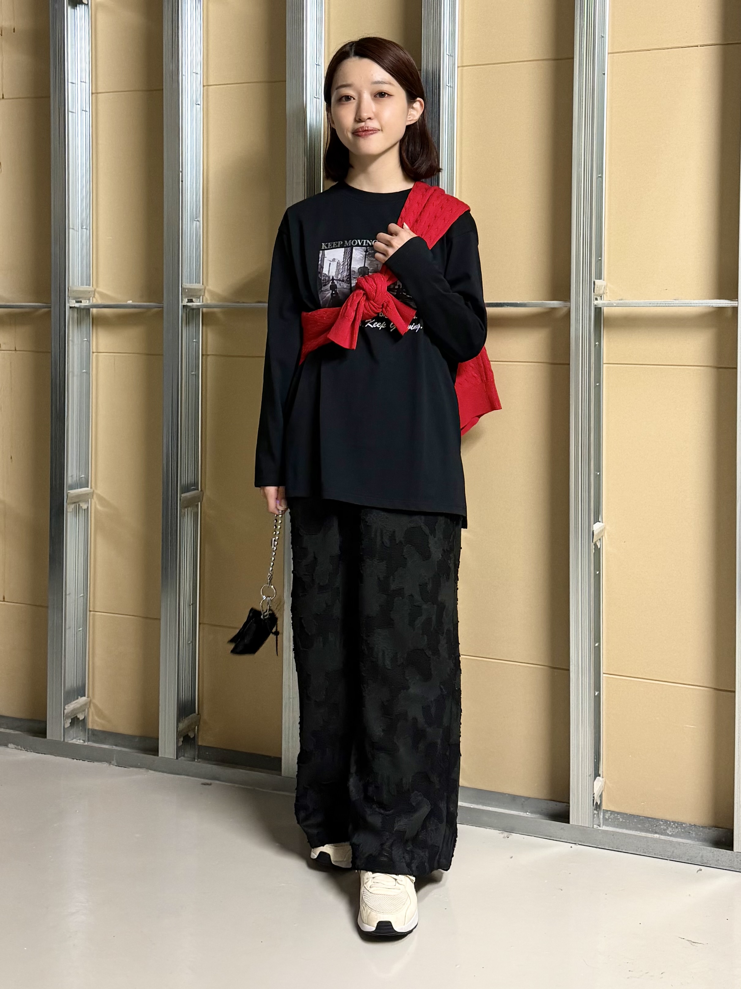 sahoさんの「THE SHOP TK｜POLO BCS/ケーブルクルーカーディガン」を使ったコーディネート