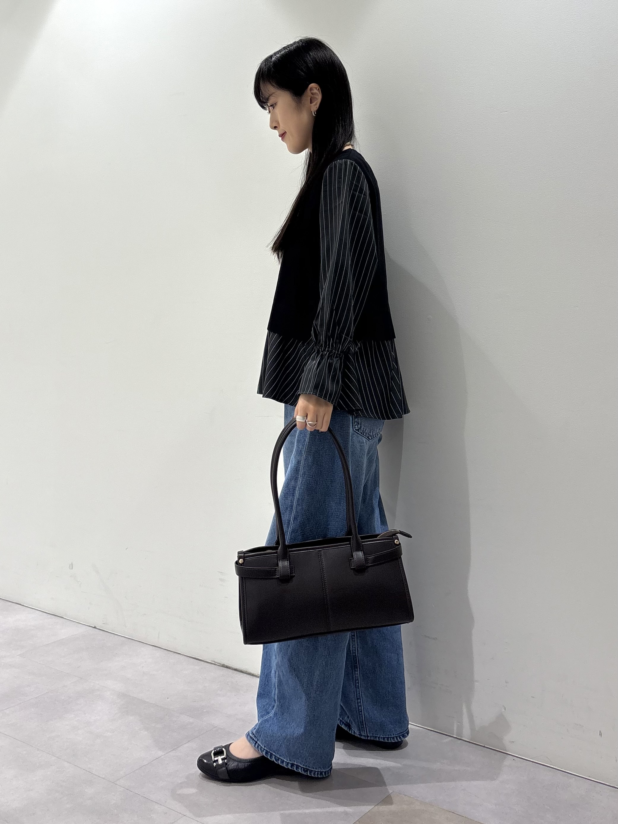 KEIKOさんの「INDIVI｜【洗える／1枚でコーデ完成】重ね着風ニットトップス」を使ったコーディネート