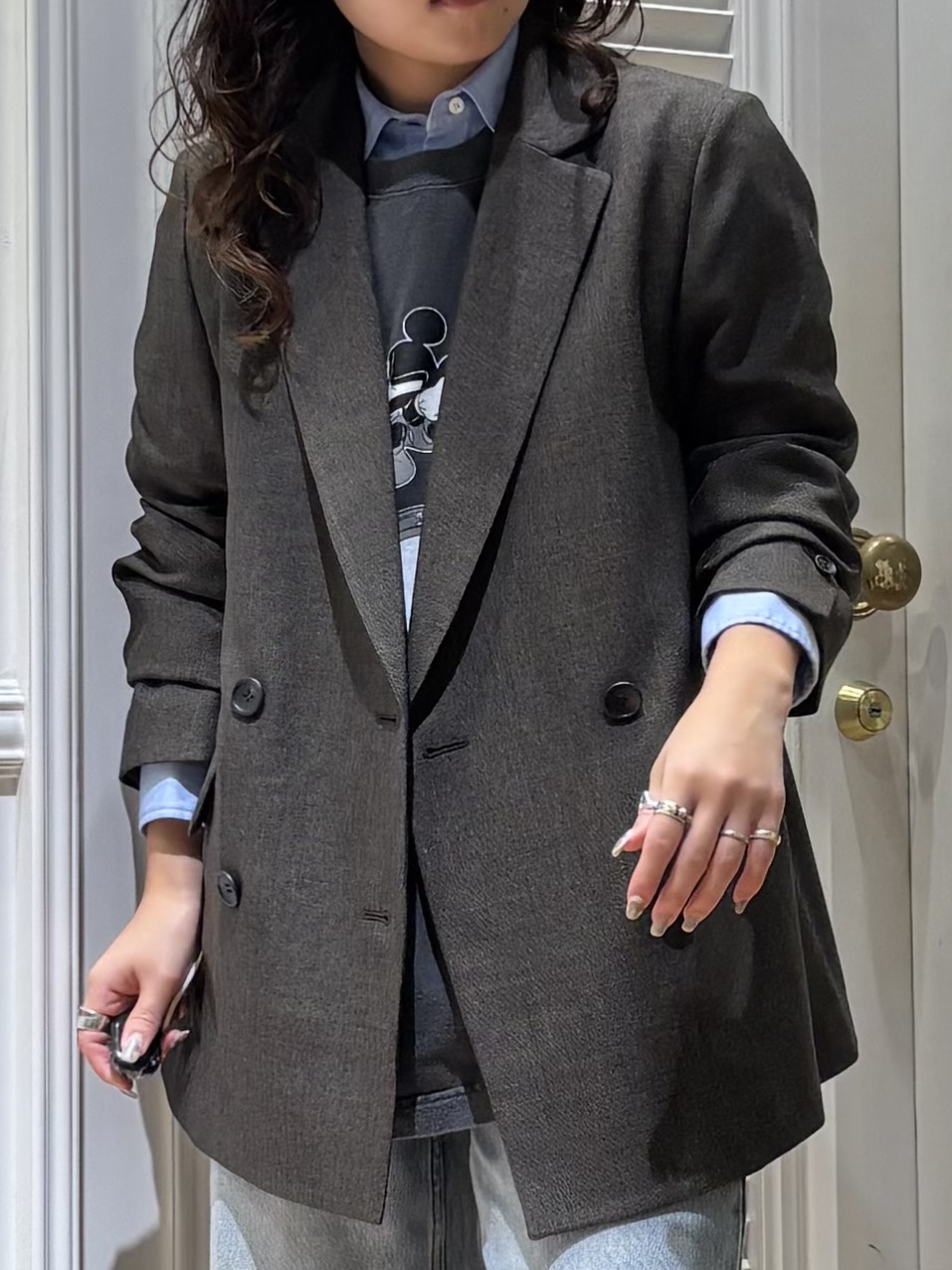 Mgmさんの「DRESSTERIOR｜◆GOOD ROCK SPEED（グッドロックスピード）ドラム ミッキーマウス Tシャツ」を使ったコーディネート