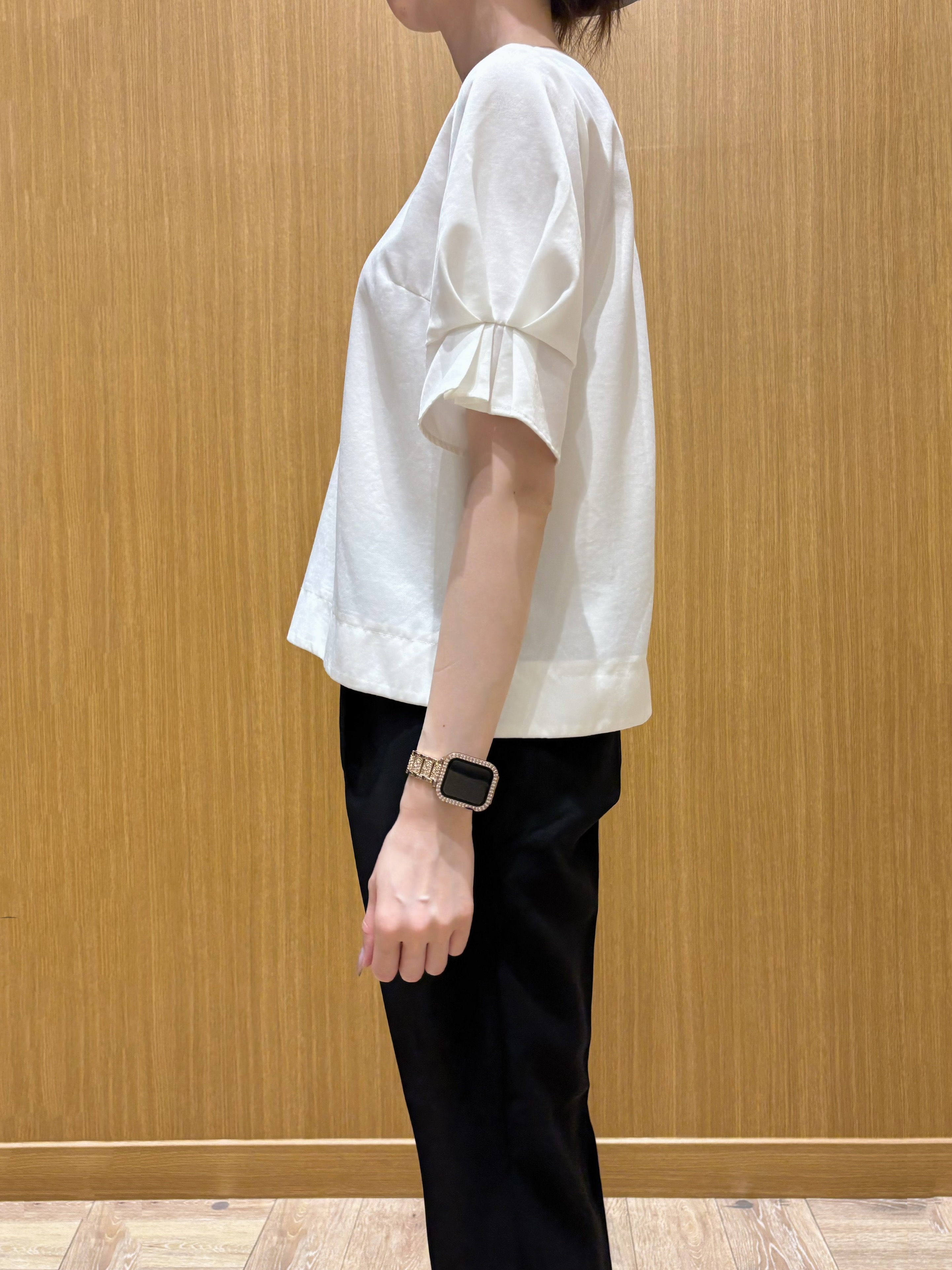 memeさんの「OPAQUE.CLIP｜【防シワ】セットアップ可 ダブルクロスノーカラージャケット《洗濯機OK／イージーアイロン／ストレッチ」を使ったコーディネート