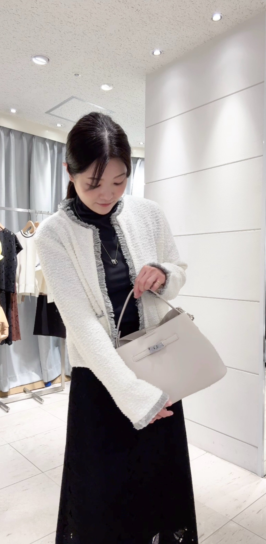 misaさんの「UNTITLED｜【重ね着レイヤードに】シアーテレコハイネックトップス」を使ったコーディネート