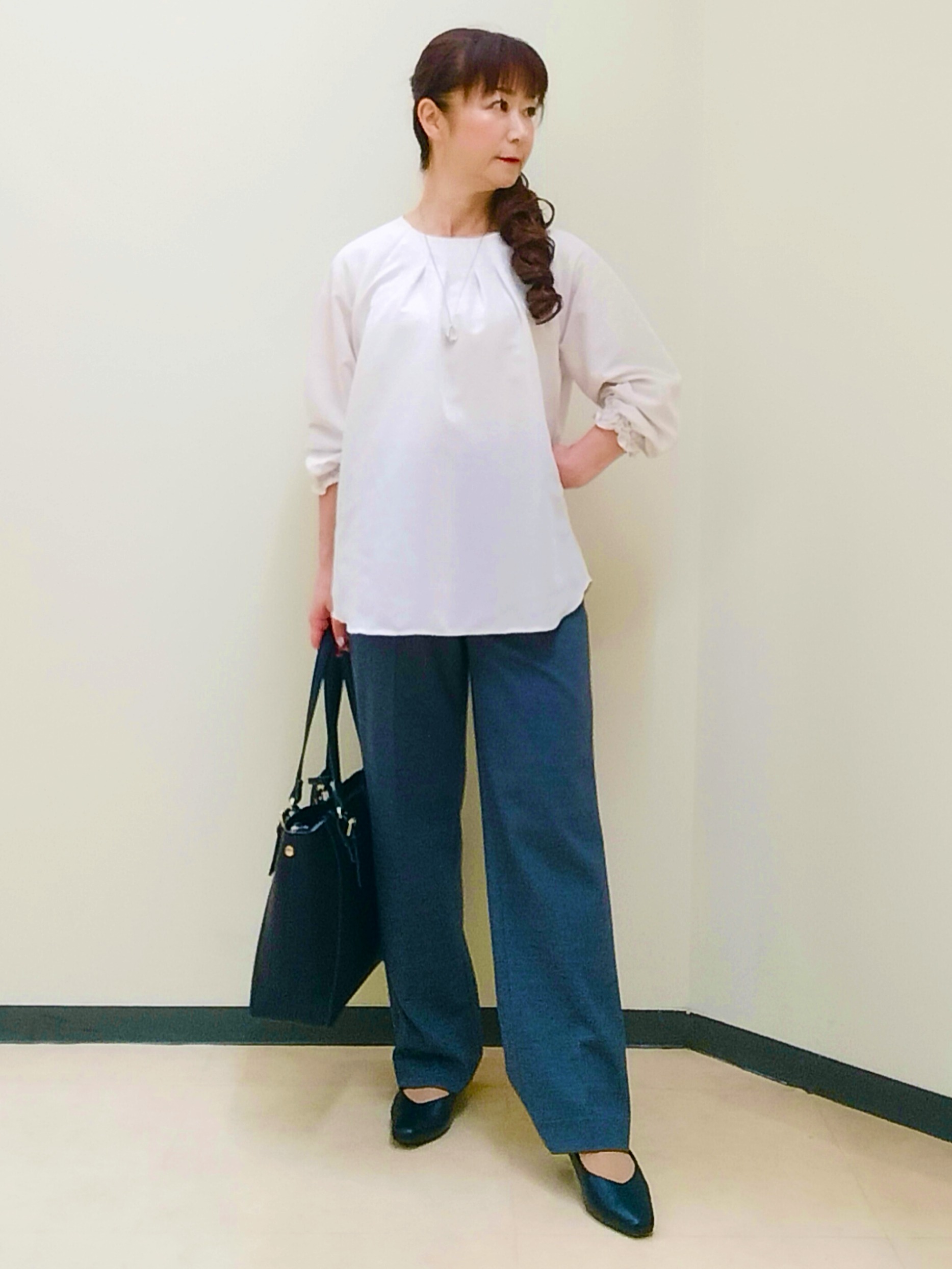 花さんの「Reflect｜【SS-4Lサイズ／セットアップ可】匠ジャケット／ロングテーラード」を使ったコーディネート