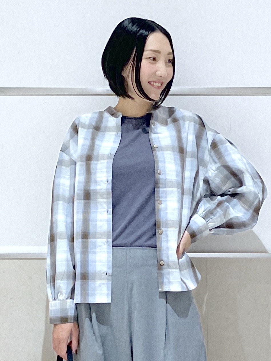 eriko さんの「Dessin｜【手洗い可/シワになりにくい】オンブレーチェックシャツ」を使ったコーディネート