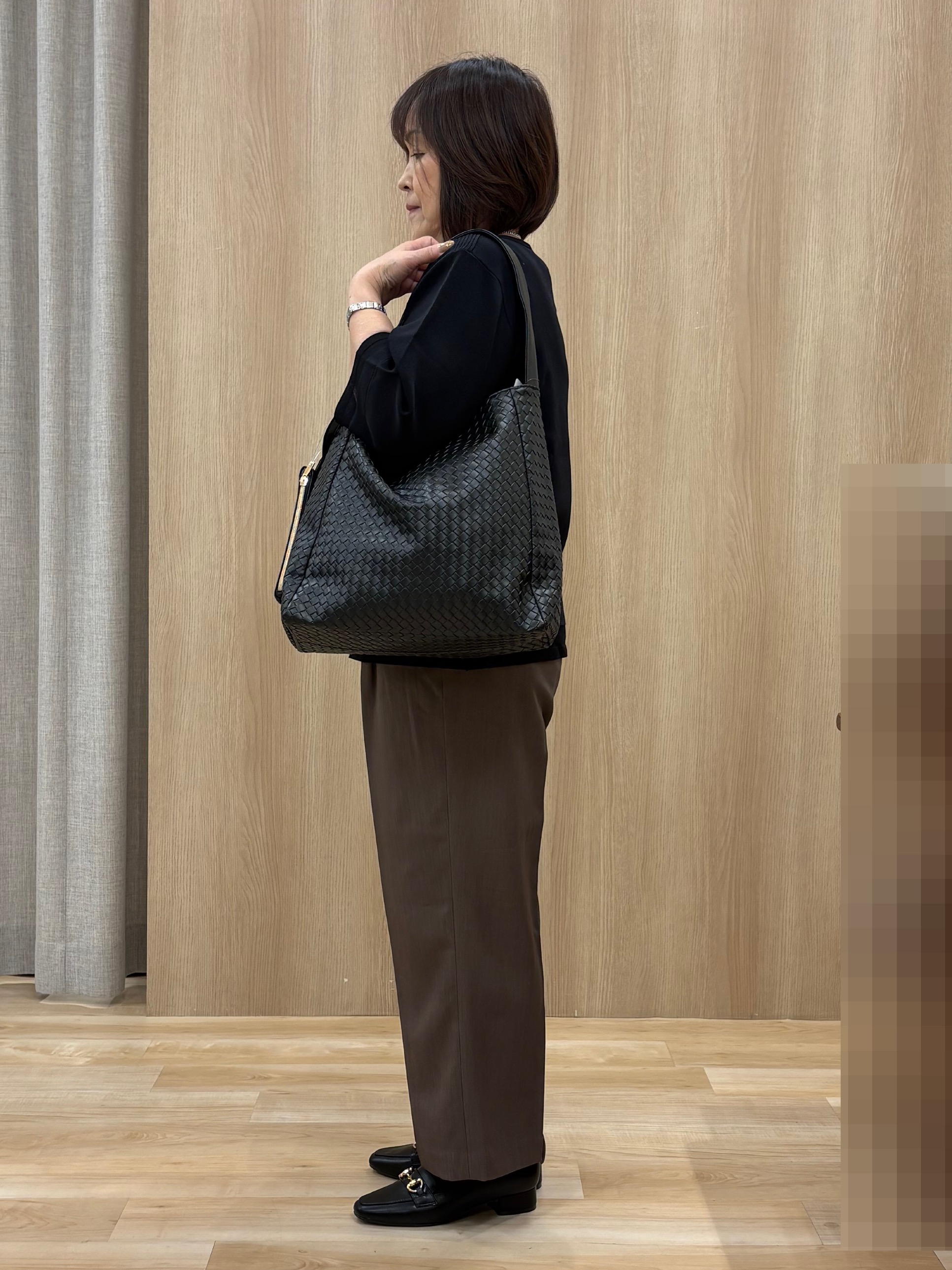ゆみさんの「grove｜【人気シリーズに新型登場】袖口シアーやわらかドライタッチニット」を使ったコーディネート