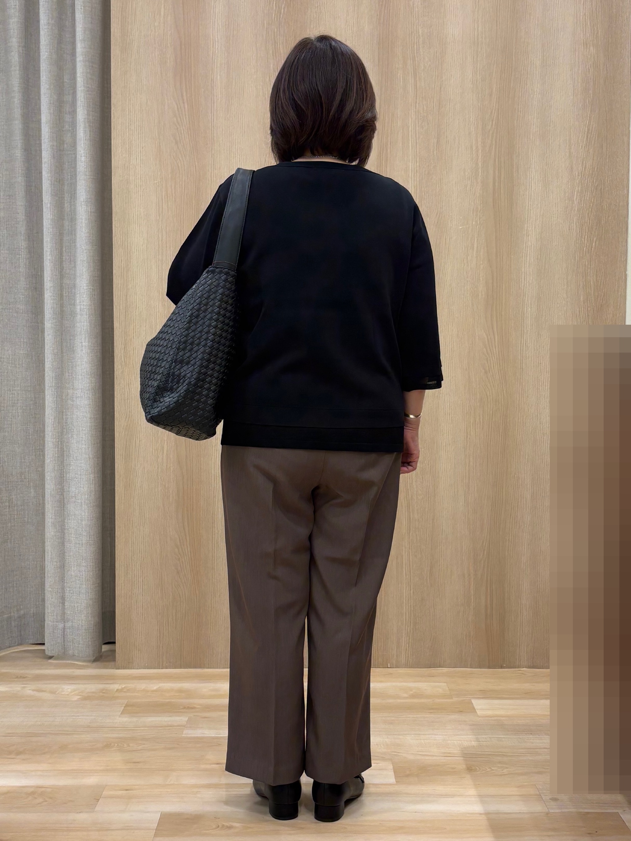 ゆみさんの「grove｜【人気シリーズに新型登場】袖口シアーやわらかドライタッチニット」を使ったコーディネート