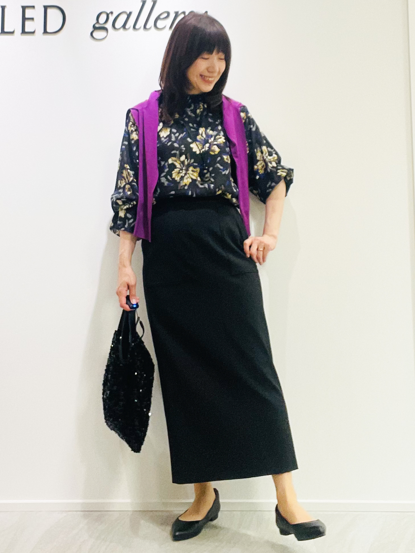 めいさんの「UNTITLED｜【アンサンブル可能/秋羽織り】コンパクトニットカーディガン」を使ったコーディネート